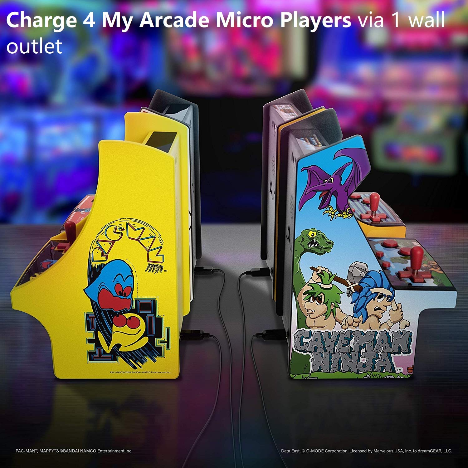My Arcade My Arcade Multi Cable   Usb Splitter Cable For Micro Player Mini Arcade Cabinets   1 Usb A To 4 Micro Usb   Connects U