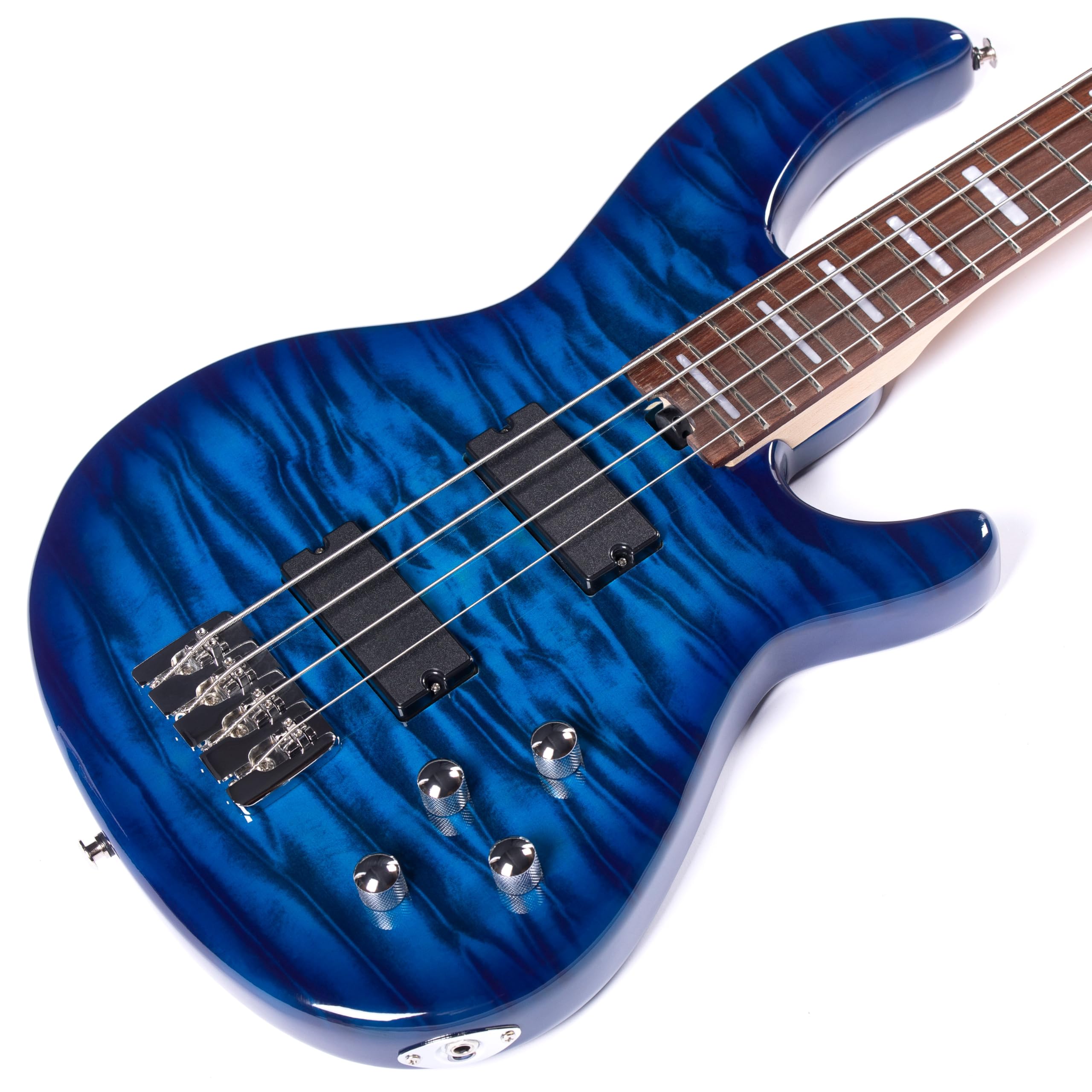 Grote Gtbs-01 Electric Bass Guitar 4 String Maple Headstock Maple Neck Poplar Body (Blue)