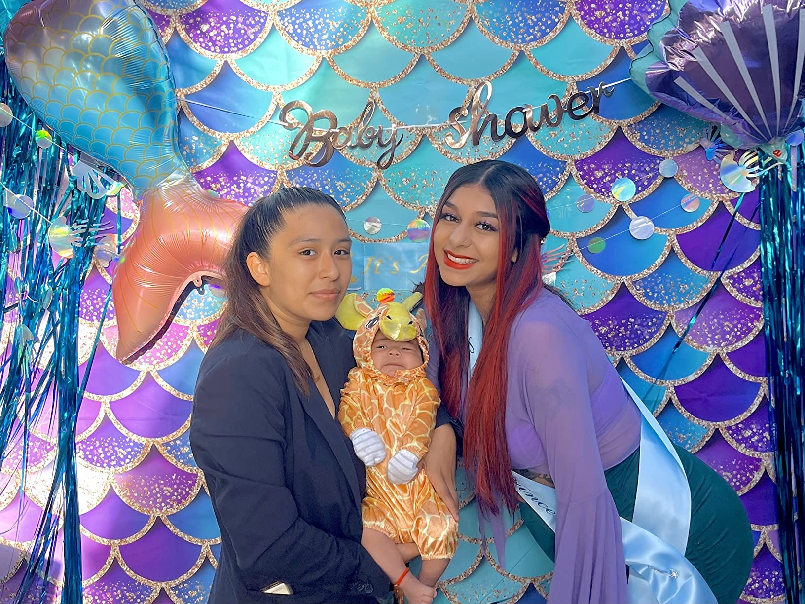 Avezano Mermaid Backdrops For Girls Birthday Glitter Mermaid Scales Princess Baby Shower Party Decorations Photo Booth Studio Pr