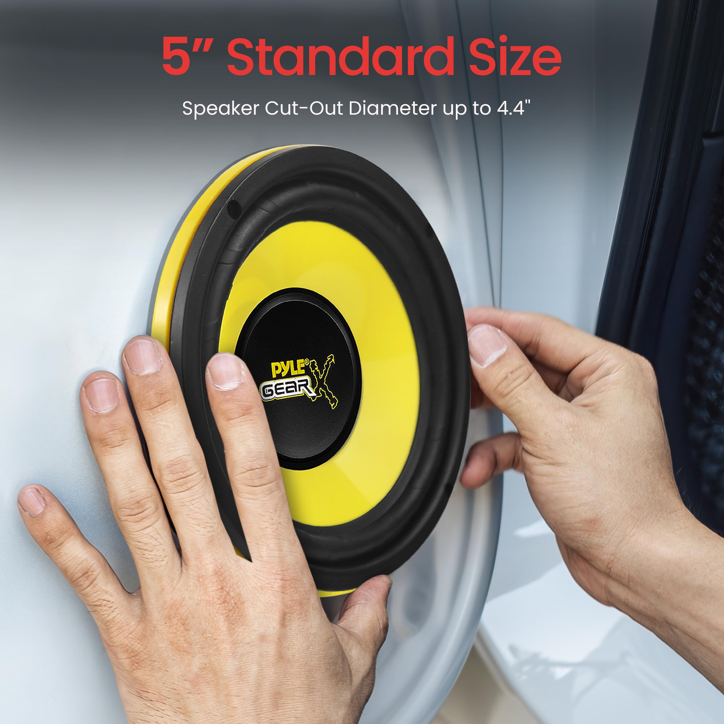 Pyle Car Mid Bass Speaker System   Pro 5 Inch 200 Watt 4 Ohm Auto Mid Bass Component Poly Woofer Audio Sound Speakers For Car St