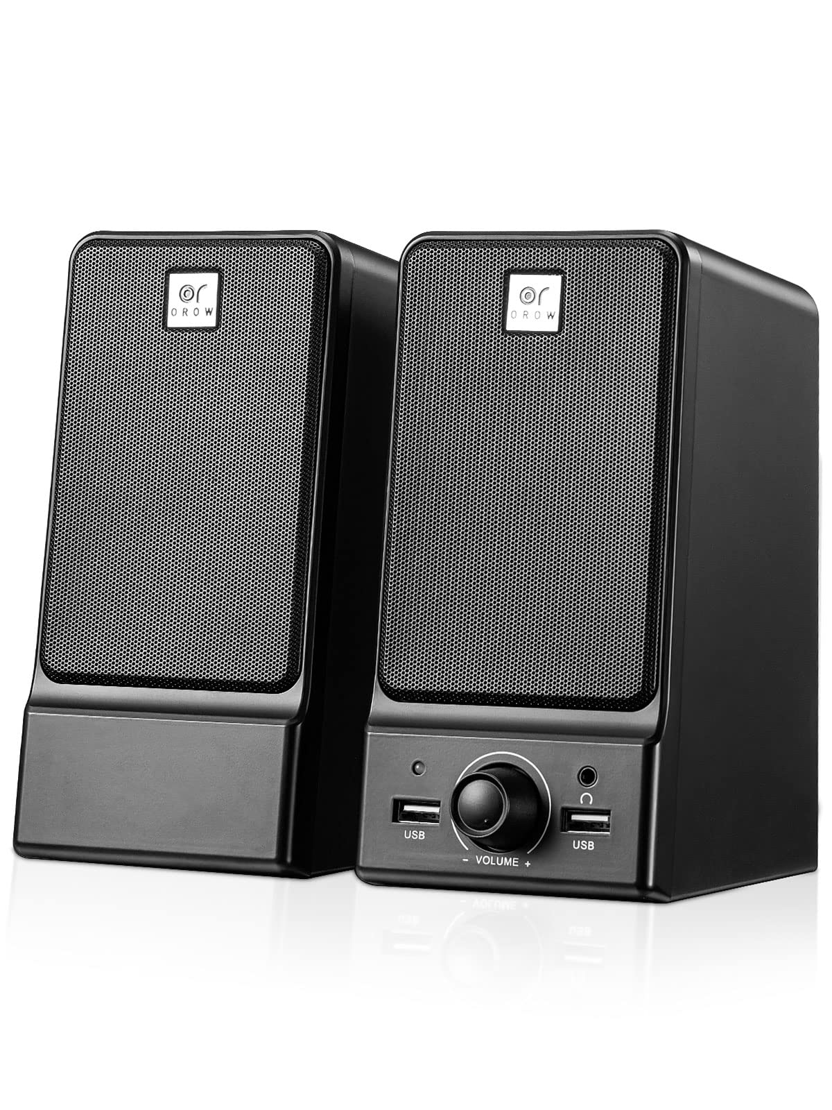 OROW USB Computer Speakers,Hi-Fi Stereo PC Speakers,16W Desktop Speaker,Built-in DSP Sound Chip, Deep Bass&Pure Vocal,Laptop Spe