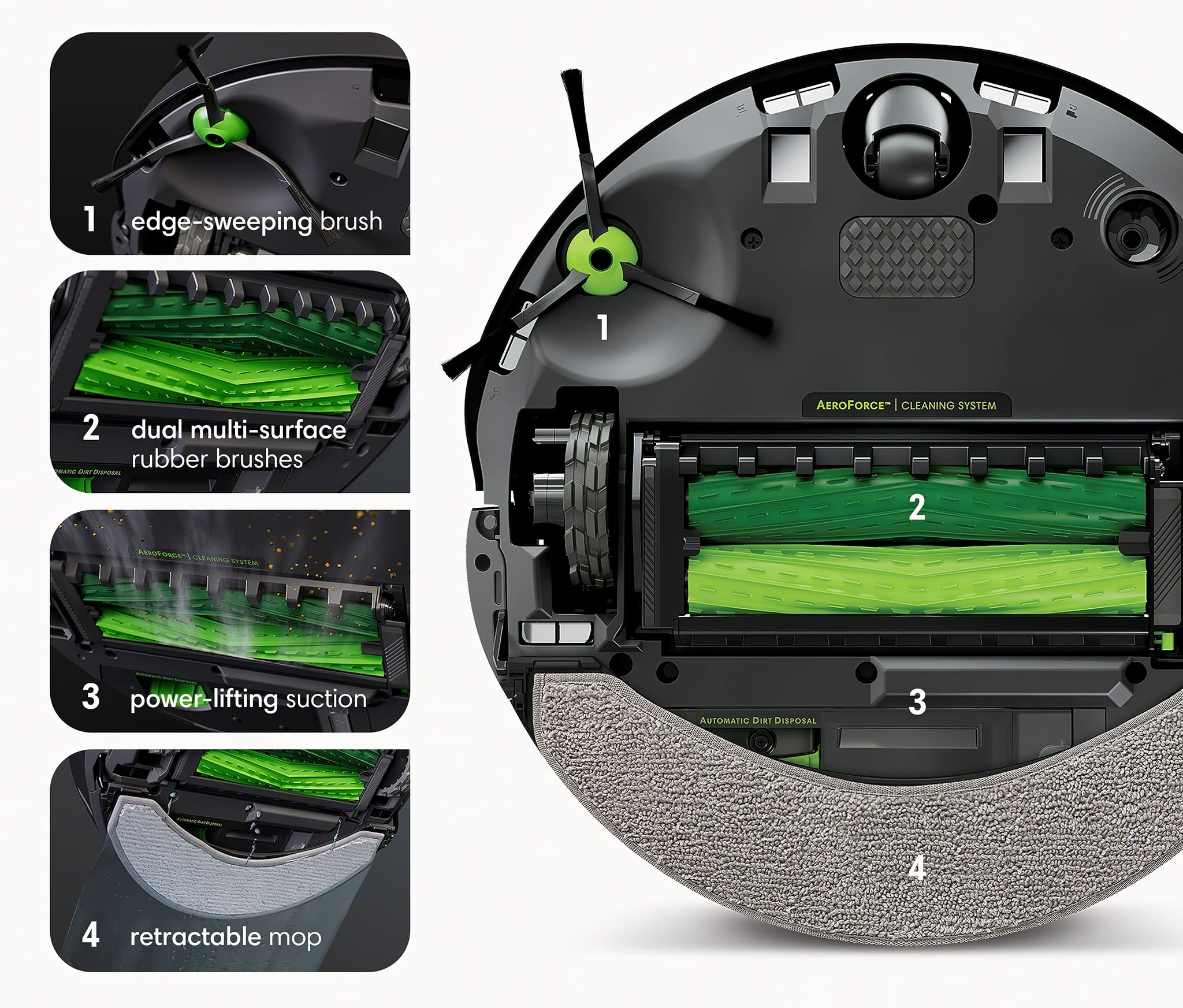 Irobot Roomba Combo J7+ Self Emptying Robot Vacuum & Mop   Automatically Vacuums And Mops, Fully Retractable Mop Pad, Identifies