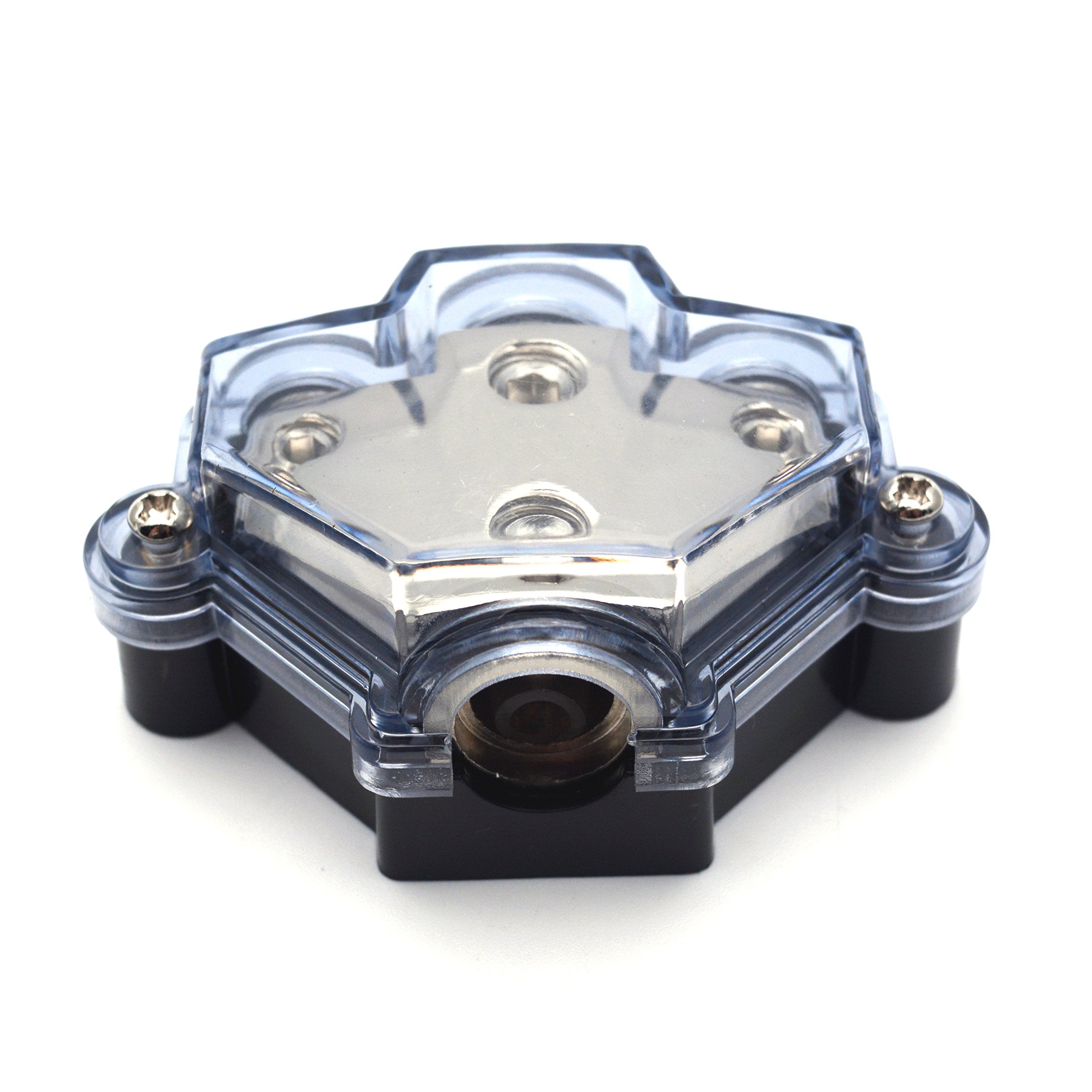 S Sydien 1Pc Distribution Block 1 In 3 Ways Out Power Distribution Block Car Audio 1X4 Gauge Input 3X8 Gauge Output Ground Distr