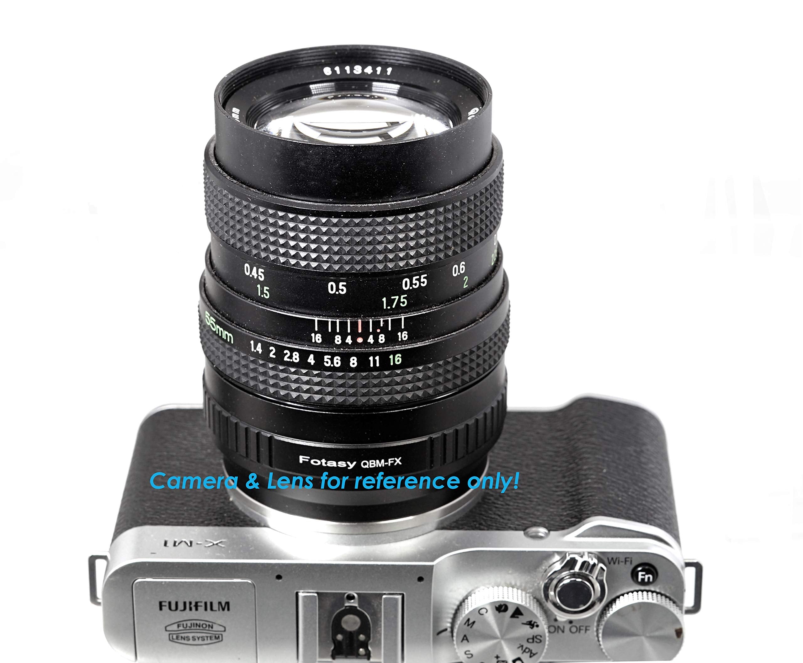 Fotasy Rollei Qbm Lens To Fuji X Lens Adapter, Fits Fujifilm X-Mount Camera X-Pro1 X-Pro2 X-E1 X-E2 X-E3 X-A5 X-M1 X-T1 X-T2 X-T