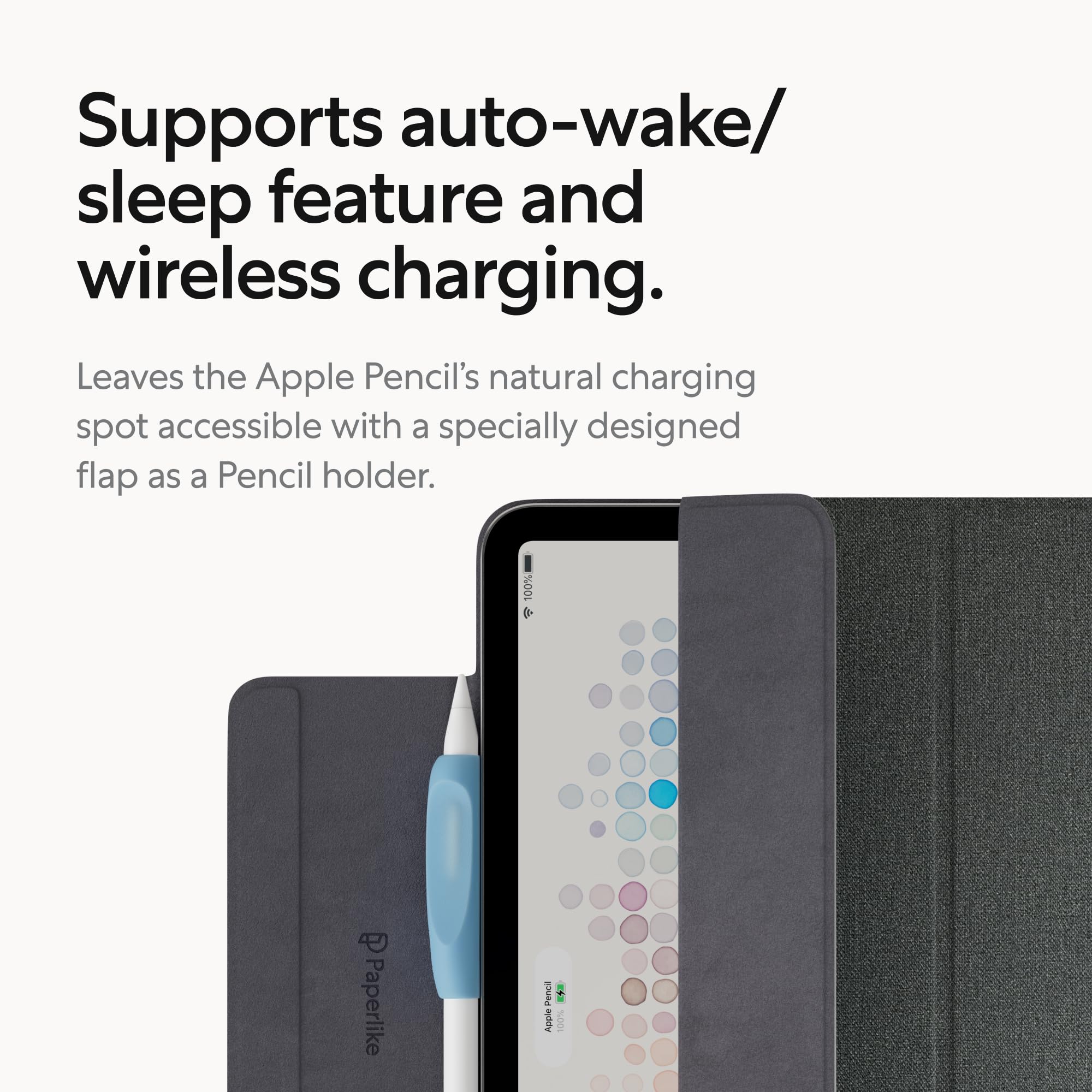 Paperlikes Folio Case For Ipad Pro 12.9'' (2020/21/22) & Ipad Air 13'' (2024)   Magnetic, Lightweight, Slim, Protective Case Wit