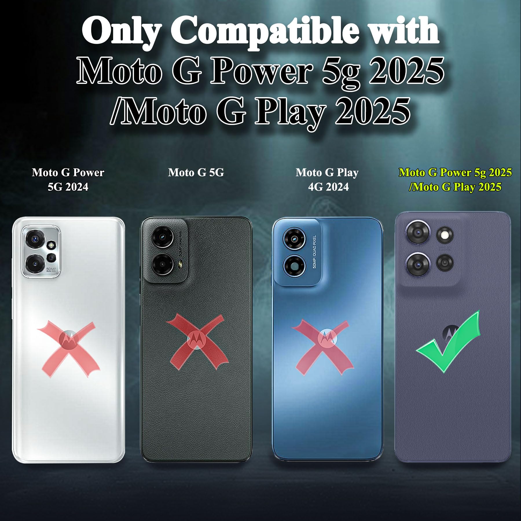 Tashhar Shockproof Phone Case For Motorola Moto G Power 5G 2025/Moto G Play 2025 With Belt Clip Holster,Rugged Full-Body Protect