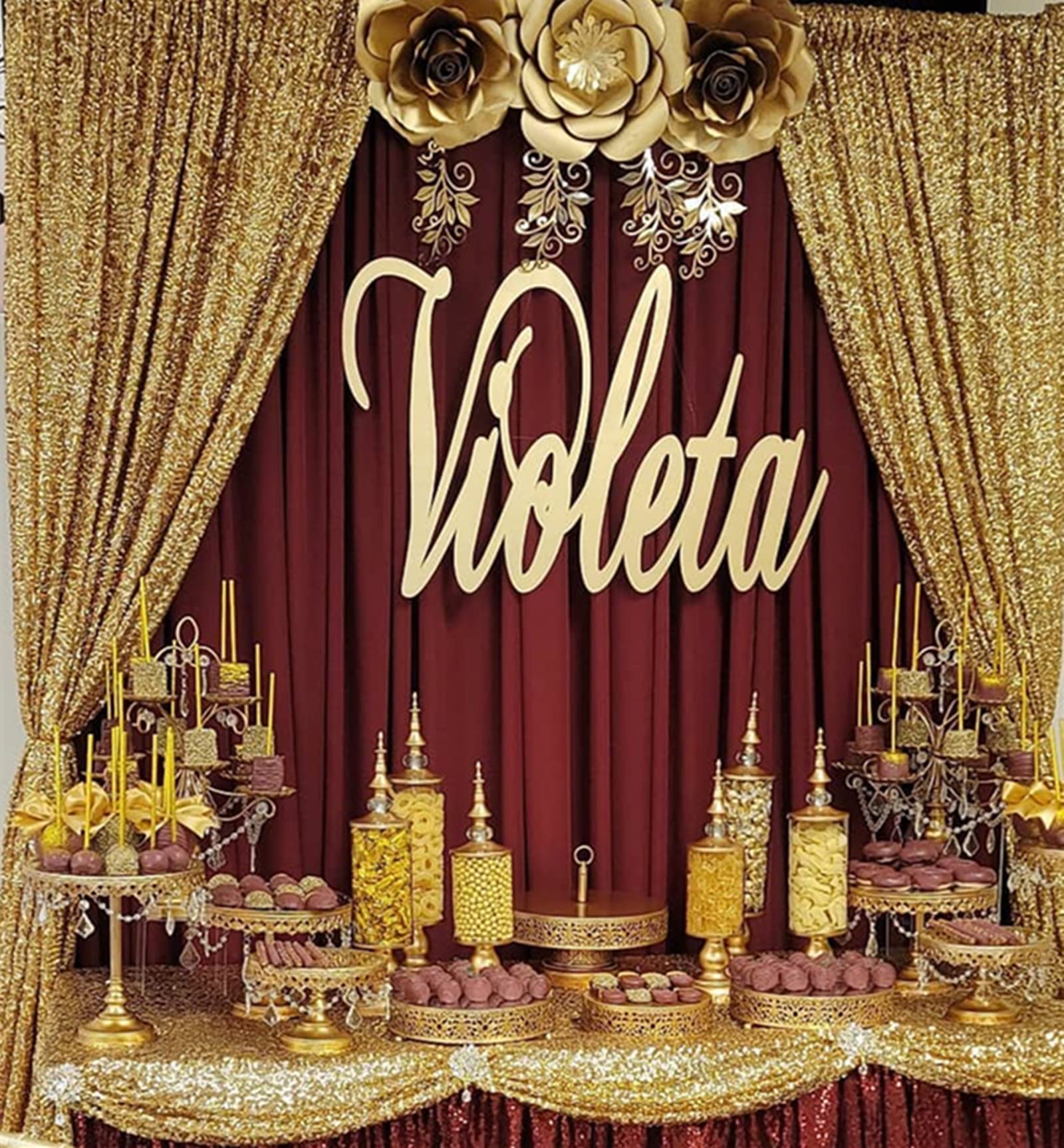 Burgundy Backdrop Curtains Photo Booth Background 2 Panels 5Ft X 10Ft Polyester Fabric Drapes For Wedding Party Anniversary Cere