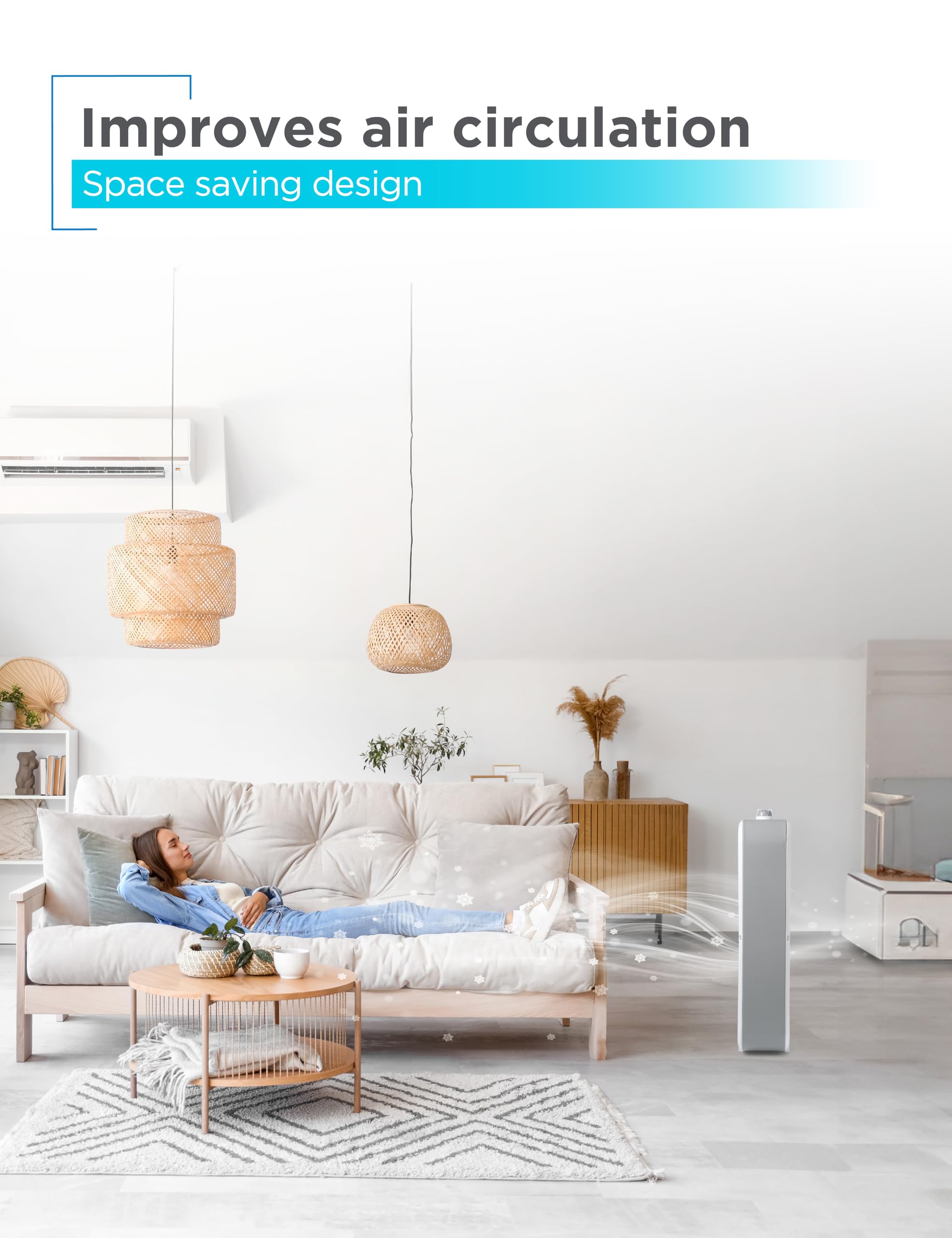Black+Decker Box Fan With 3 Speed Settings, 20    Box Fan With Carrying Handle, Rotary Knob And Recessed Cord Storage, Portable
