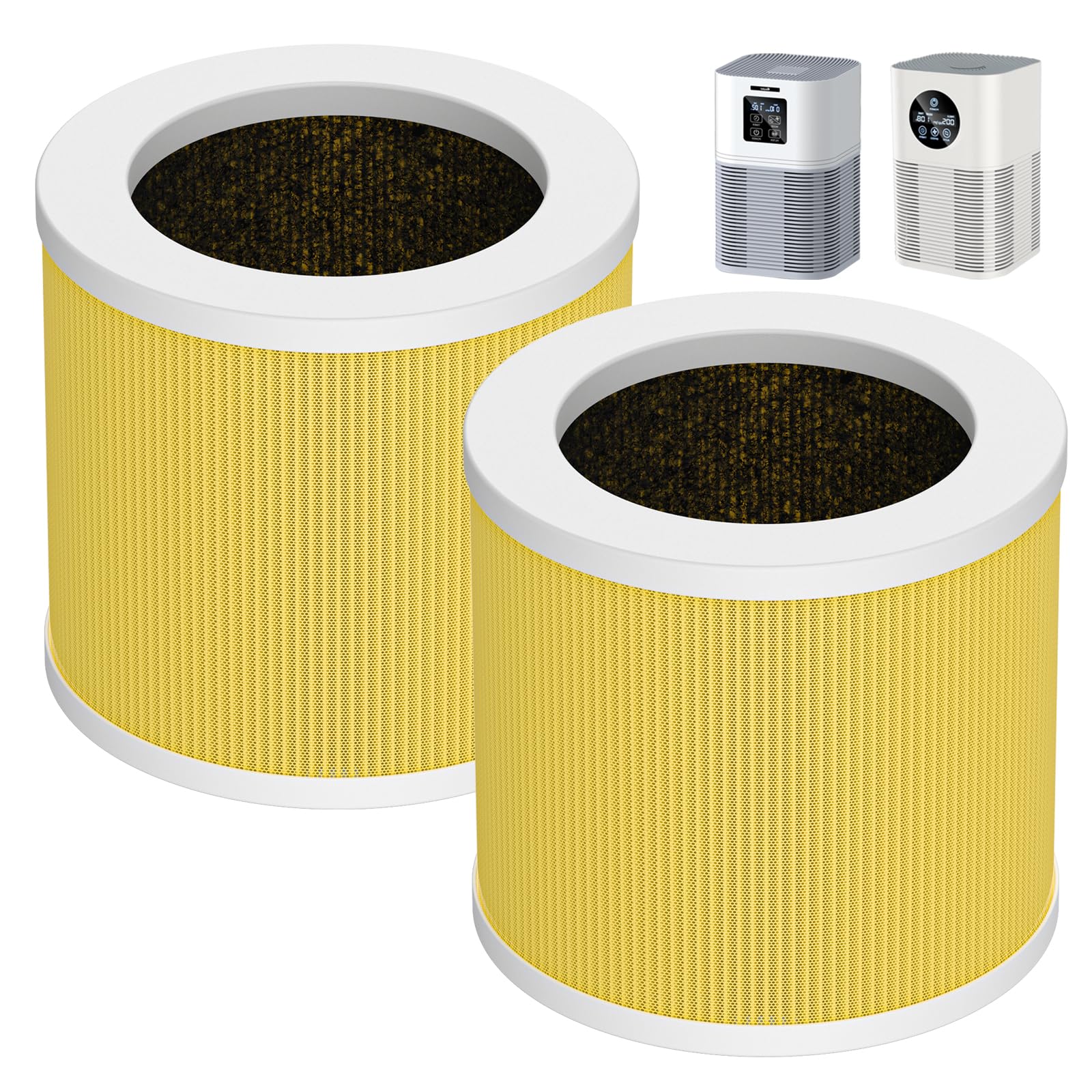 2 Pack A1 Pet Replacement Filter Compatible With Vewior Air Purifier Hqsc 50, Hqkj 80, Ameifu Ap01W, 3 In 1 H13 True Hepa Air Cl
