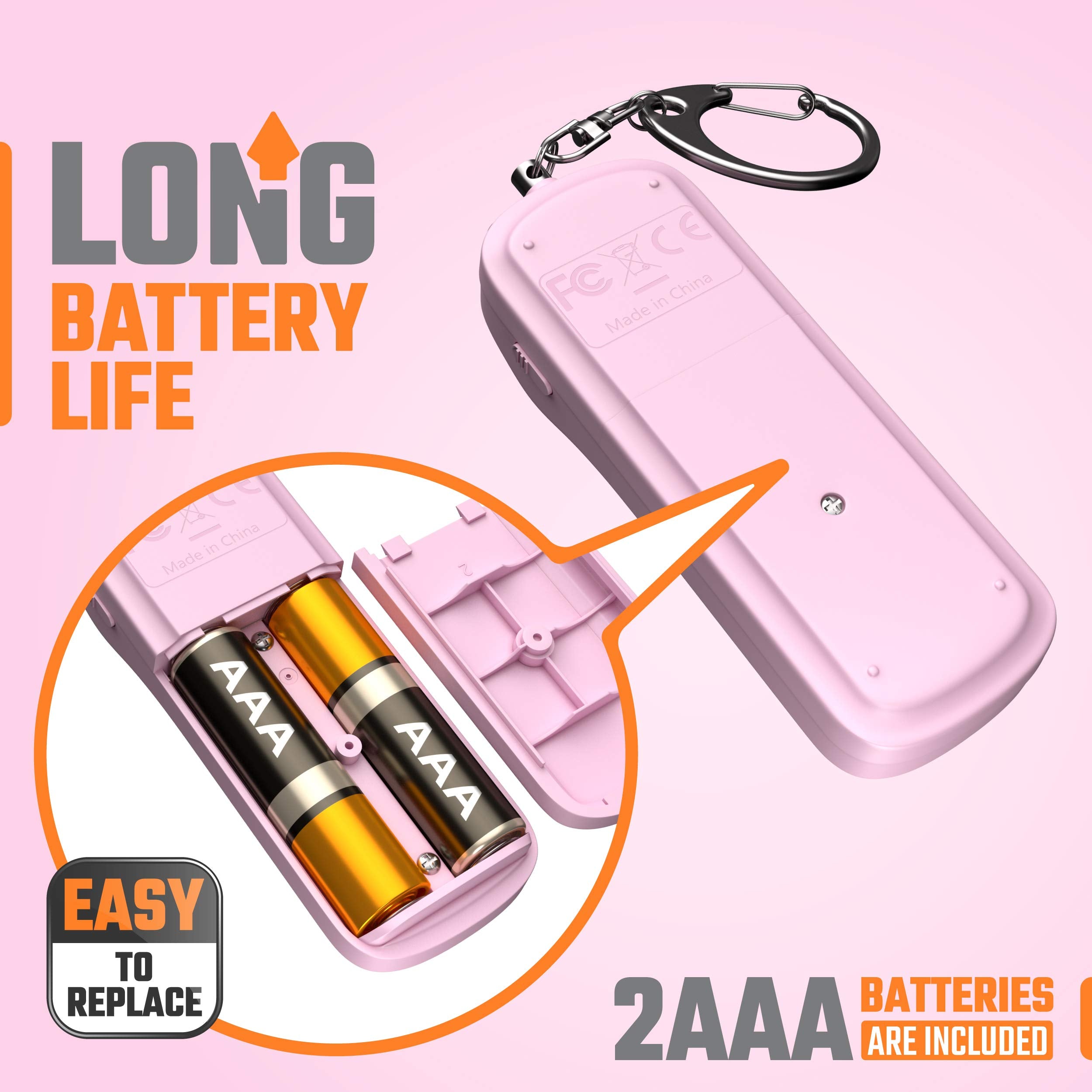 Alarm Keychain For Women Self Defense   130 Db Loud Siren Whistle   Personal Safety Protection Device With Led Light   Safesound