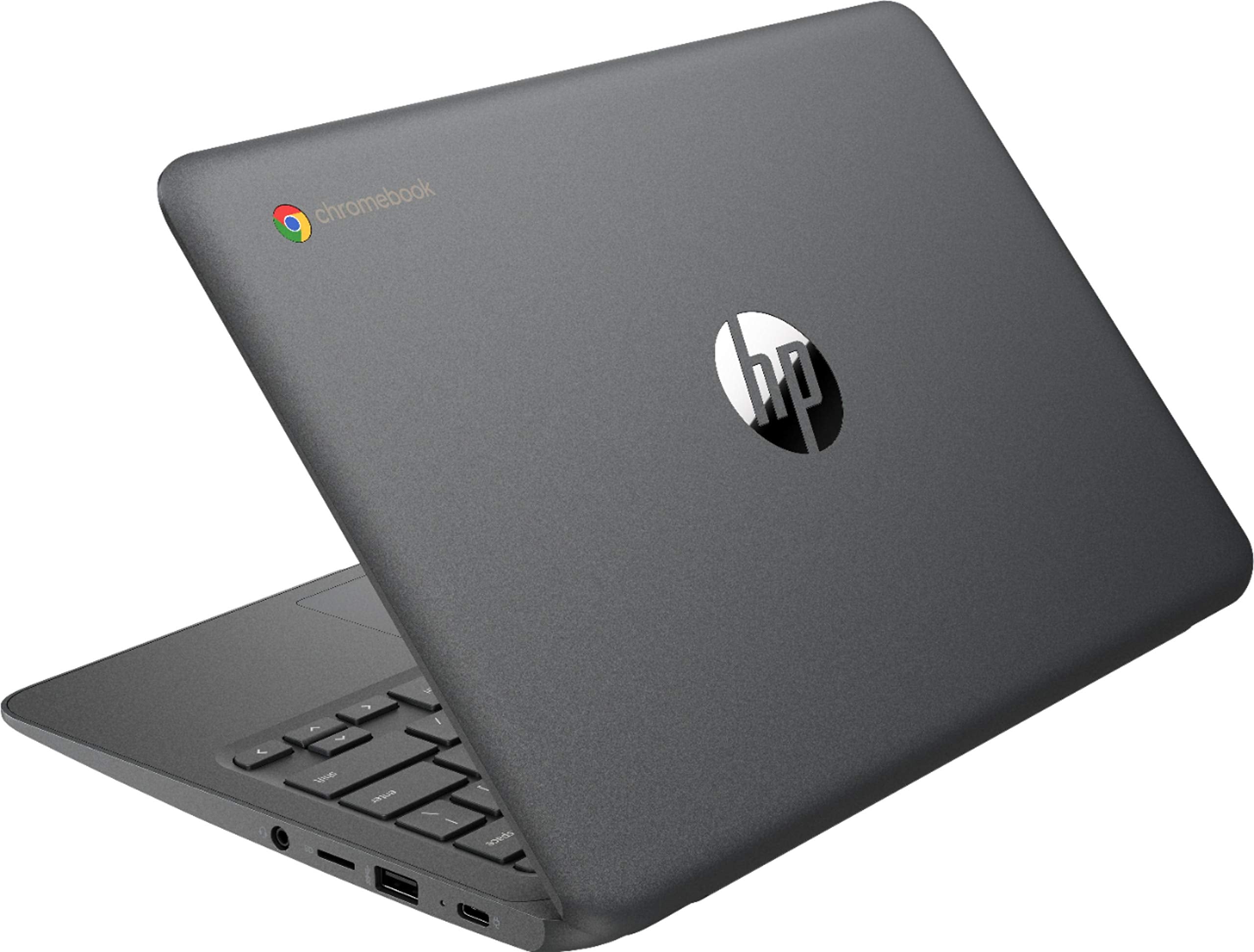 HP Flagship Chromebook, 11.6' HD (1366 x 768) Display, Intel Celeron Processor N3350, 4GB LPDDR2, 32GB eMMC, Chrome OS, HD Graphics 500, 11A NB0013DX, Ash Gray