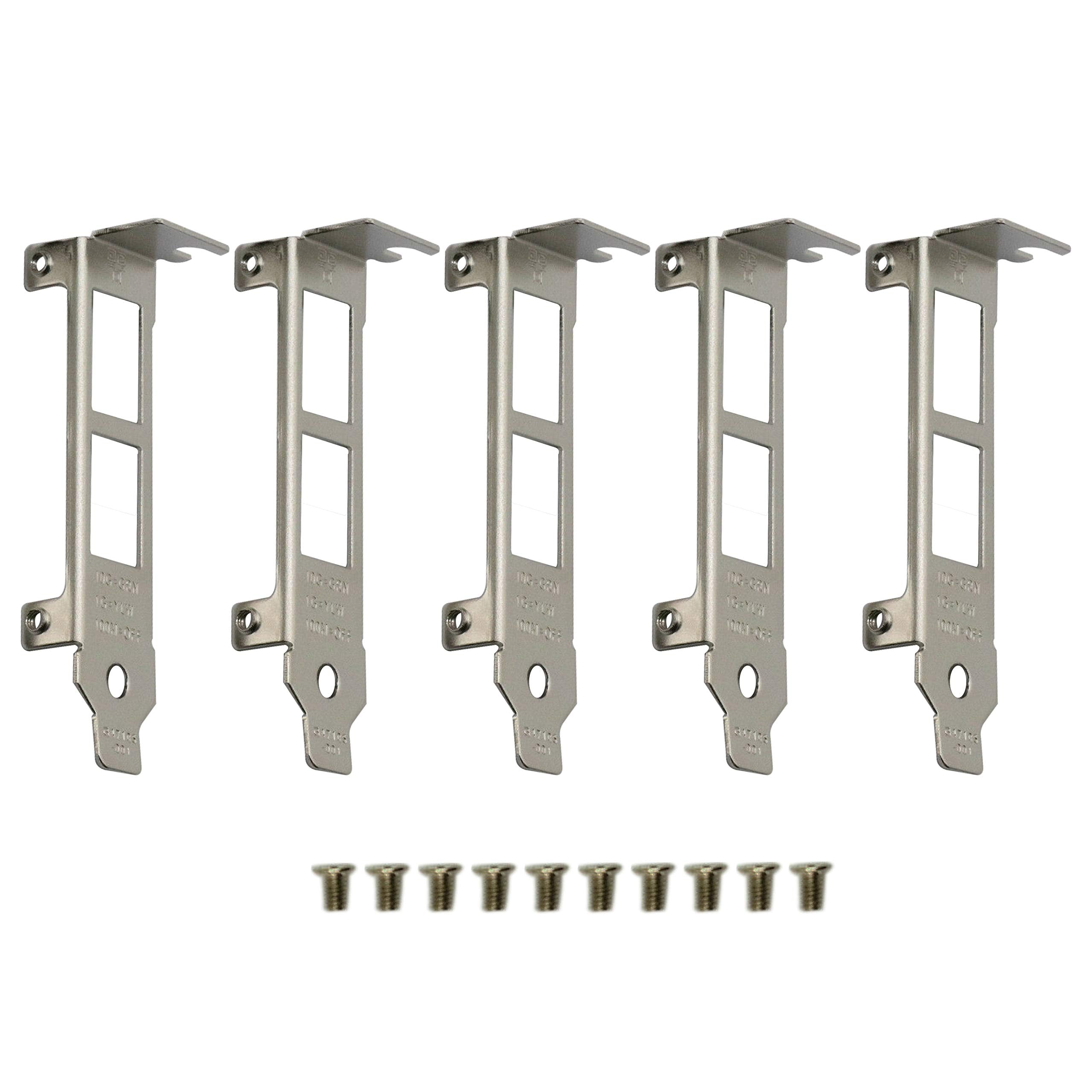 Bestparts 5Pcs Generic Low Profile Brackets For Intel X540 T2 X550 T2 With Screws