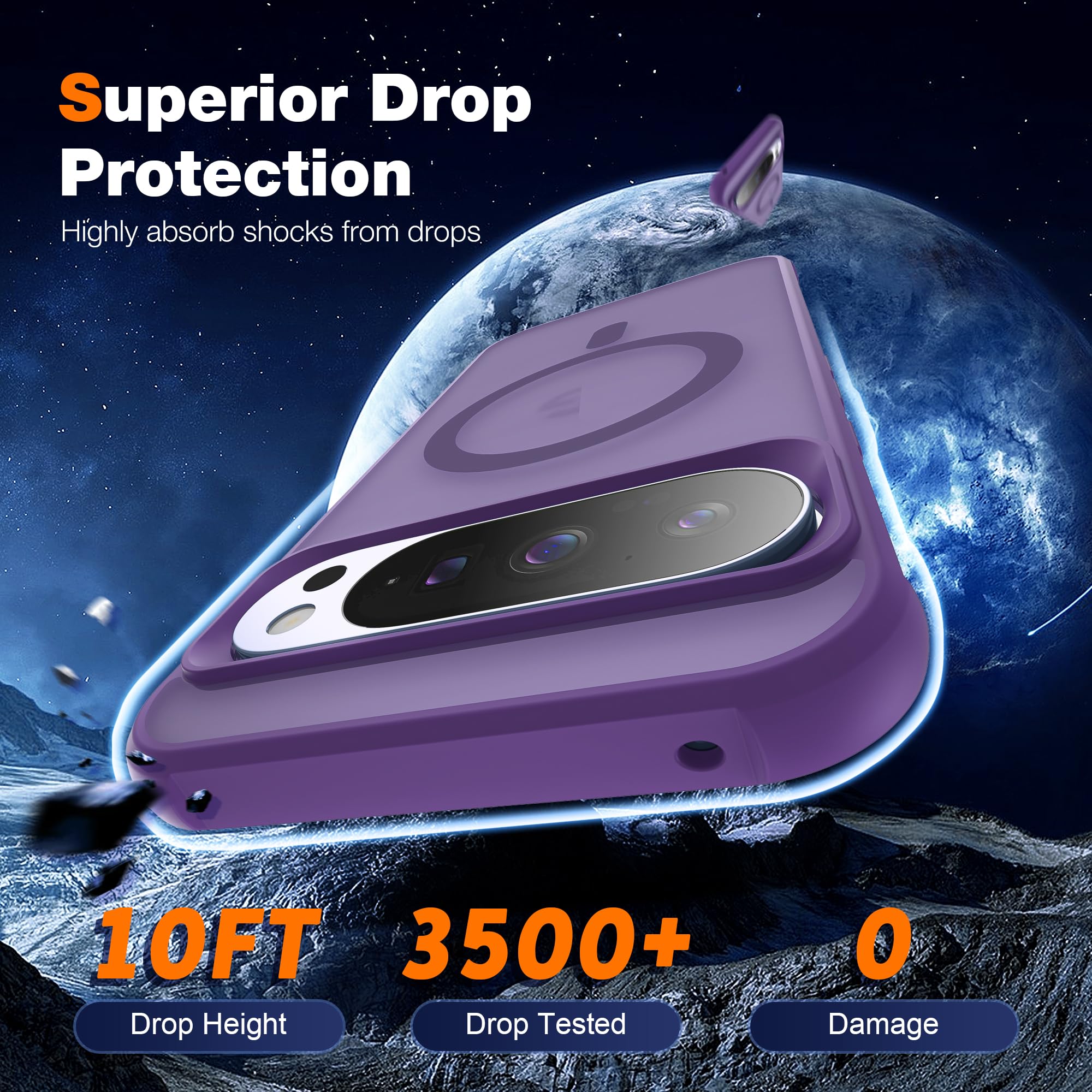 Sleekcover Compatible With Google Pixel 10 Pro Xl Case With Magnetic Translucent Matte Phone Case With Anti-Fingerprint Tech [Co