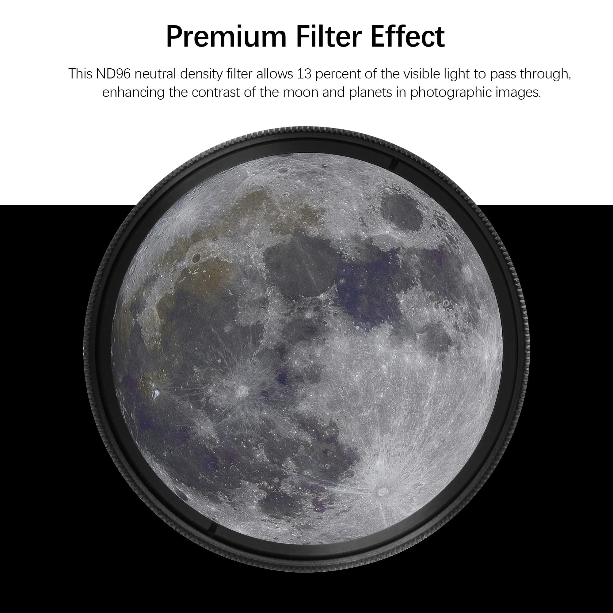 Astromania 2'' Moon Telescope Eyepiece Color Filter Nd96 0.9