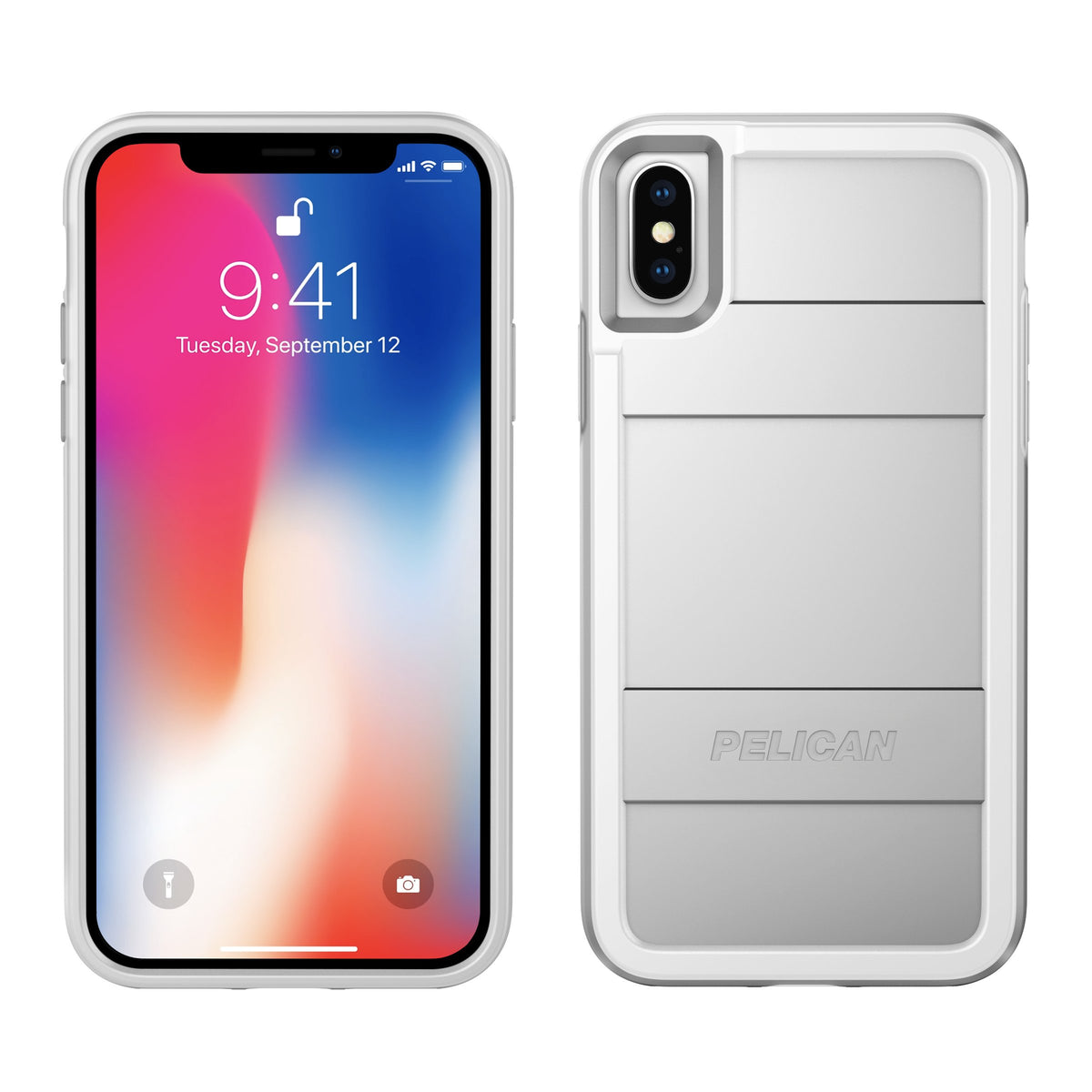 Iphone X Case  Pelican Protector Iphone X Case (Metallic Silver)