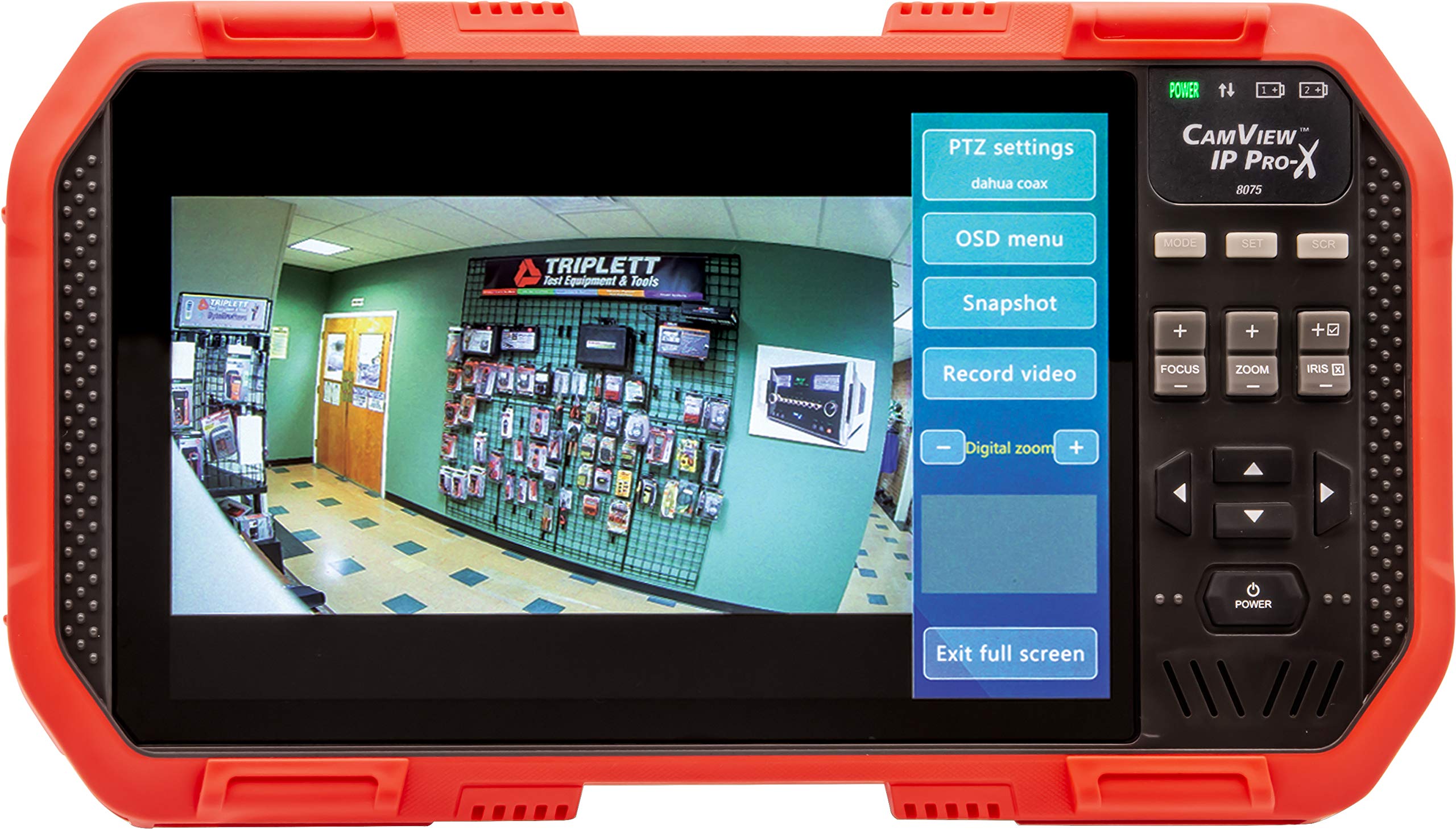 Triplett 8075 Camview Ip Pro X Cctv Camera Tester With Poe, Built In Dhcp Server, And 7'' Tft Touchscreen   Ntsc/Pal, Hd Cvi 3.0
