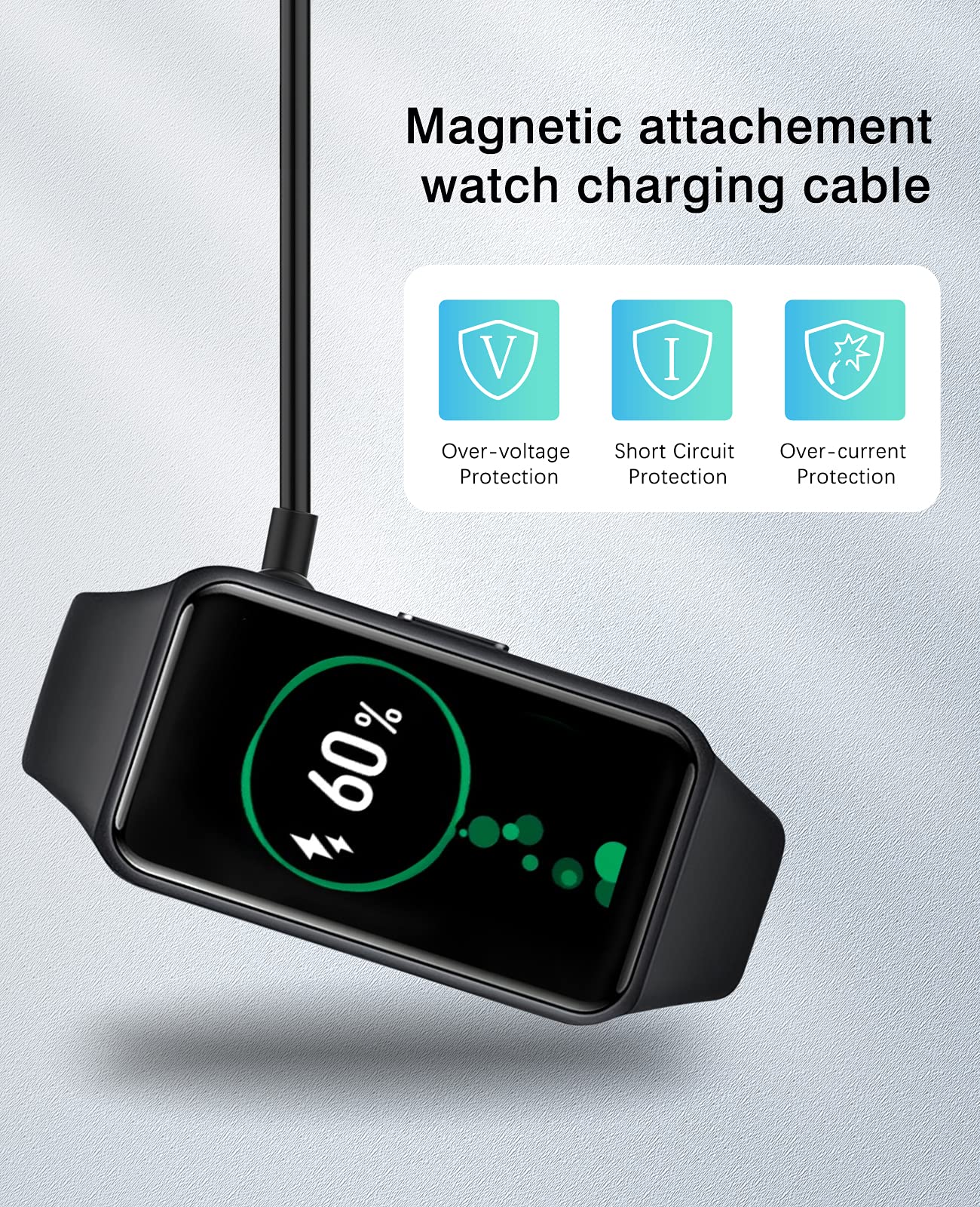 Moko Charger Compatible With Huawei Watch Fit/Fit2,Huawei Band 7/6/6 Pro,Huawei 4X,Honor Watch Es/Honor Band 6, Magnetic Usb Cha