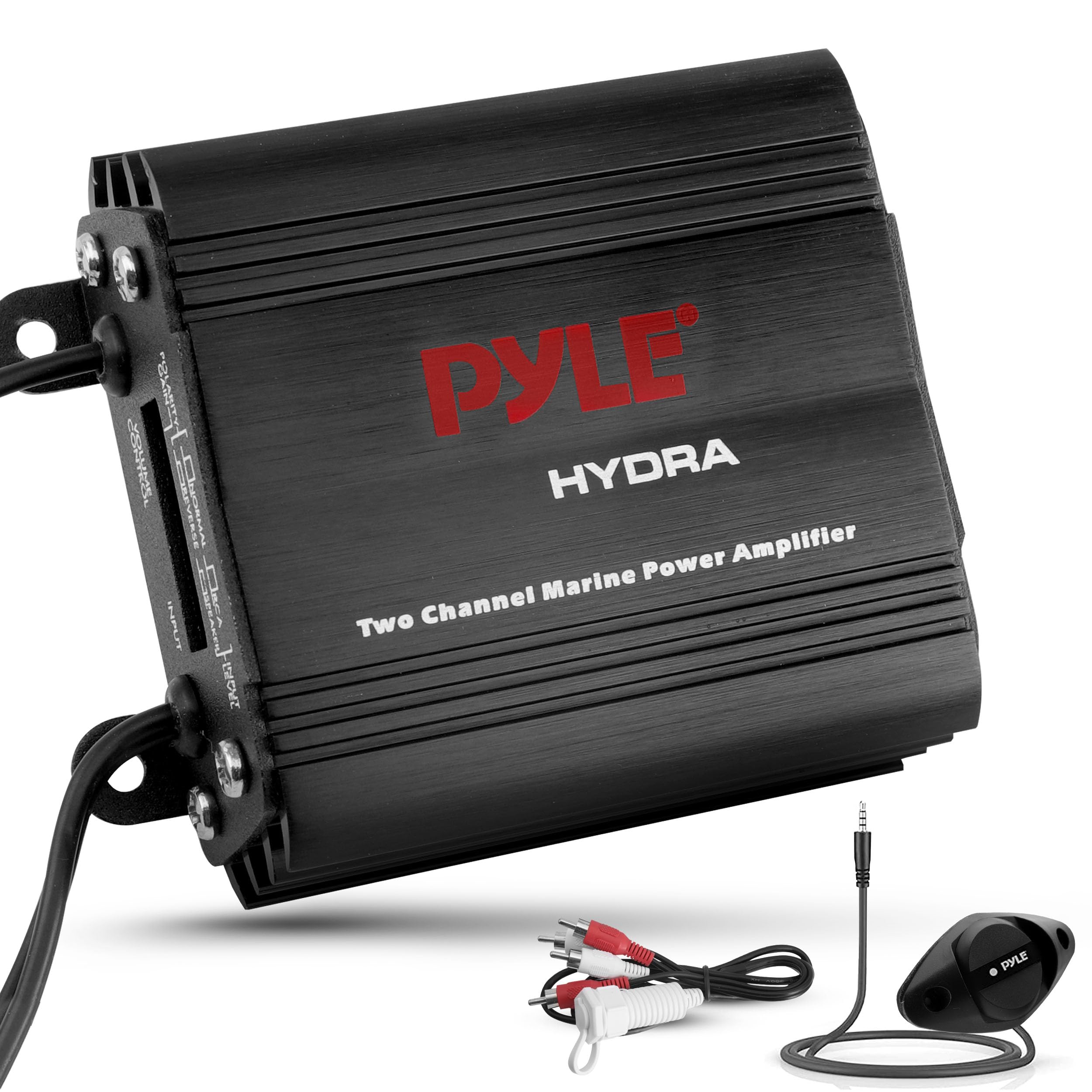 Pyle 2-Channel Marine Amplifier Receiver - Waterproof and Weatherproof Audio Subwoofer for Boat Stereo Speaker & Other Watercraf