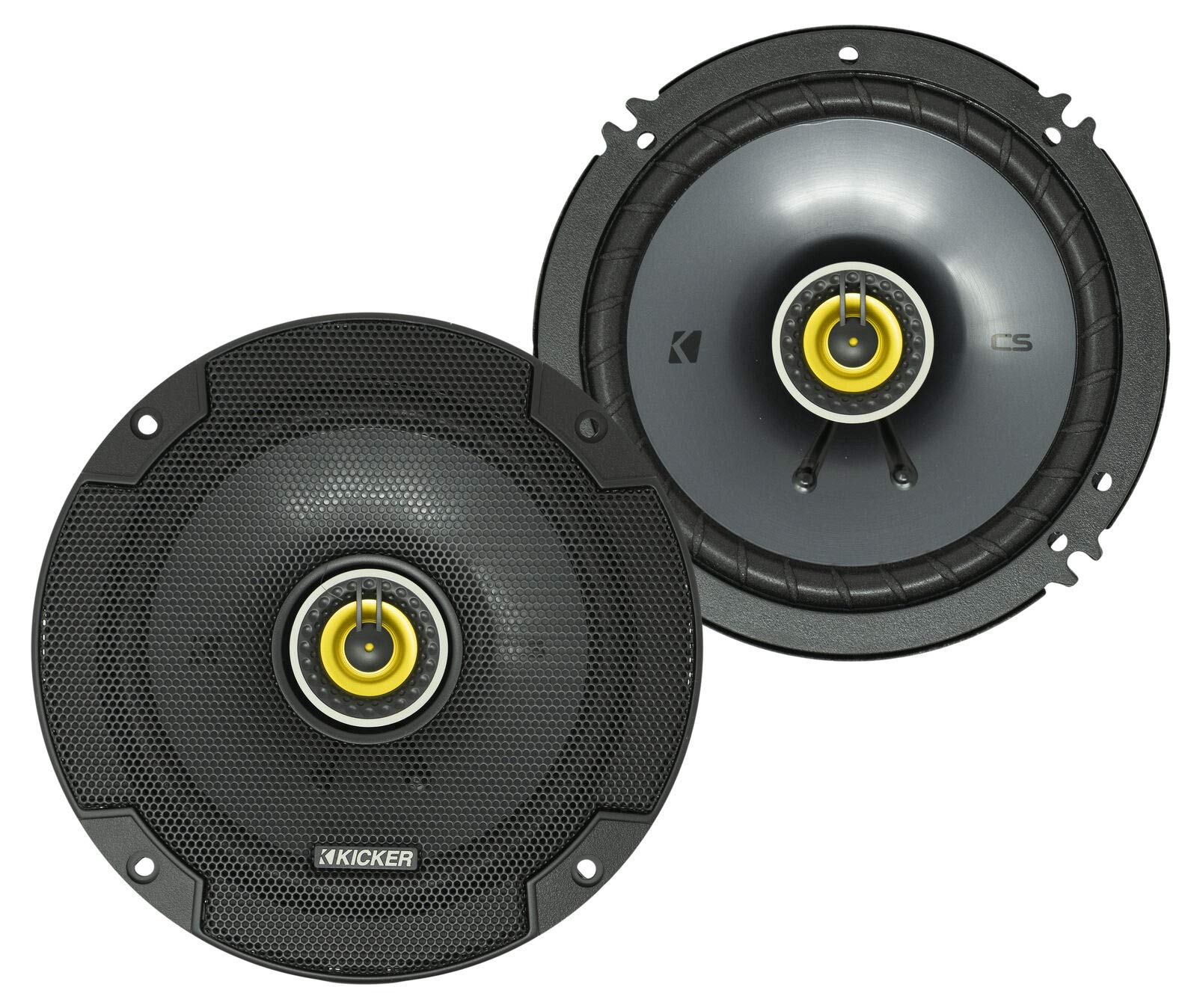 Kicker CSC65 6.5 2 Way 300W 4 Ohm Coaxial Car Audio Speakers, Pair | 43CSC654