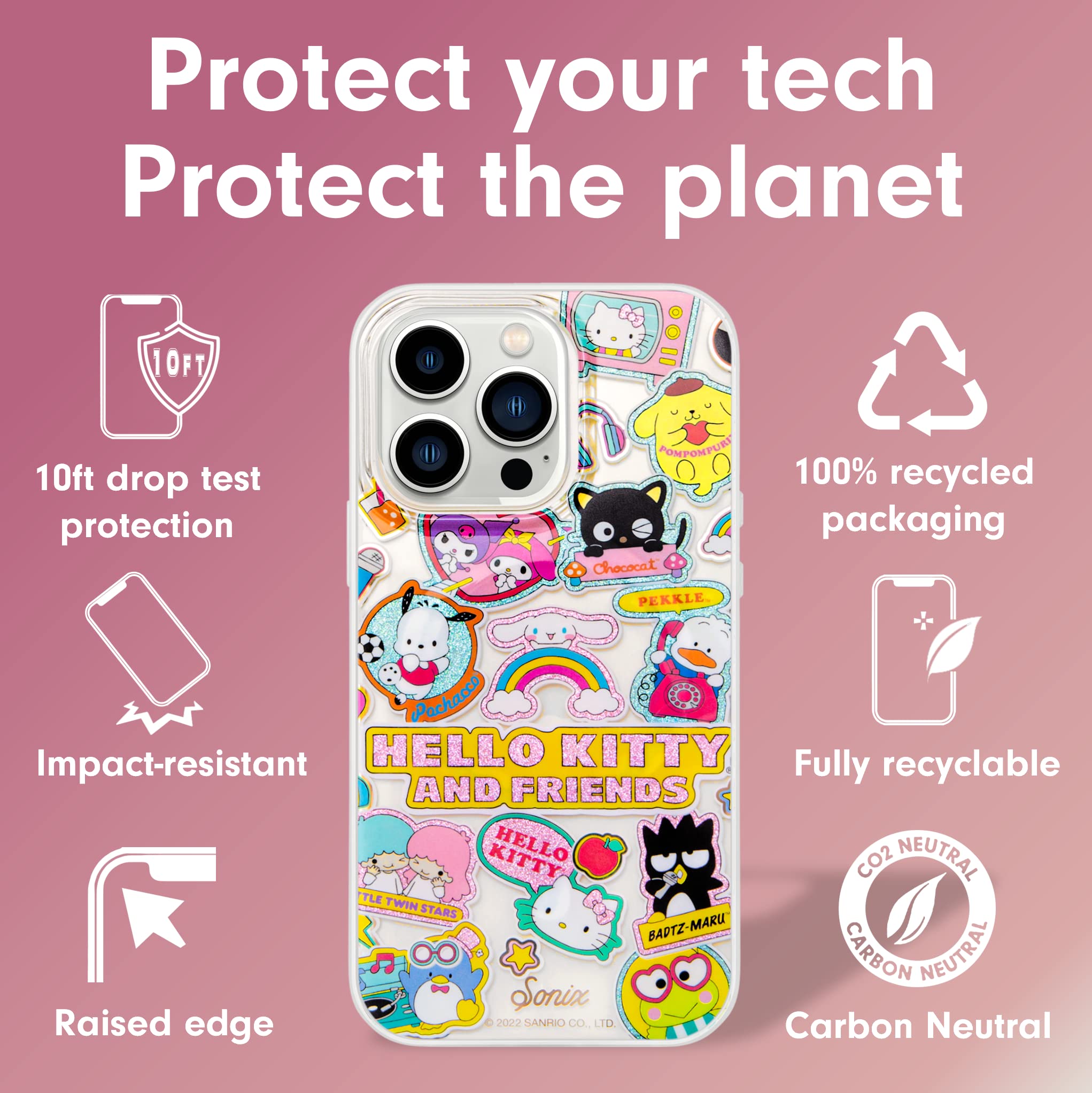 Sonix X Sanrio Case For Iphone 13 Pro Max / 12 Pro Max | Compatible With Magsafe | 10Ft Drop Tested | Hello Kitty & Friends Stic