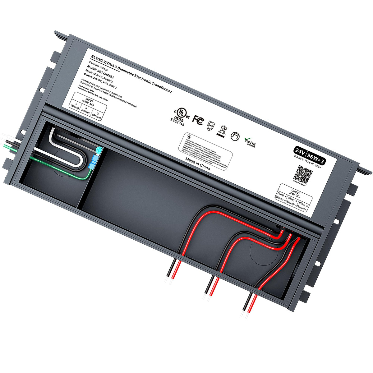 288W 24V Dimmable Led Driver For Lutron & Leviton Dimmer, Triac/Elv/Mlv Ac To Dc Power Supply Transformer For Led Strip Light Di