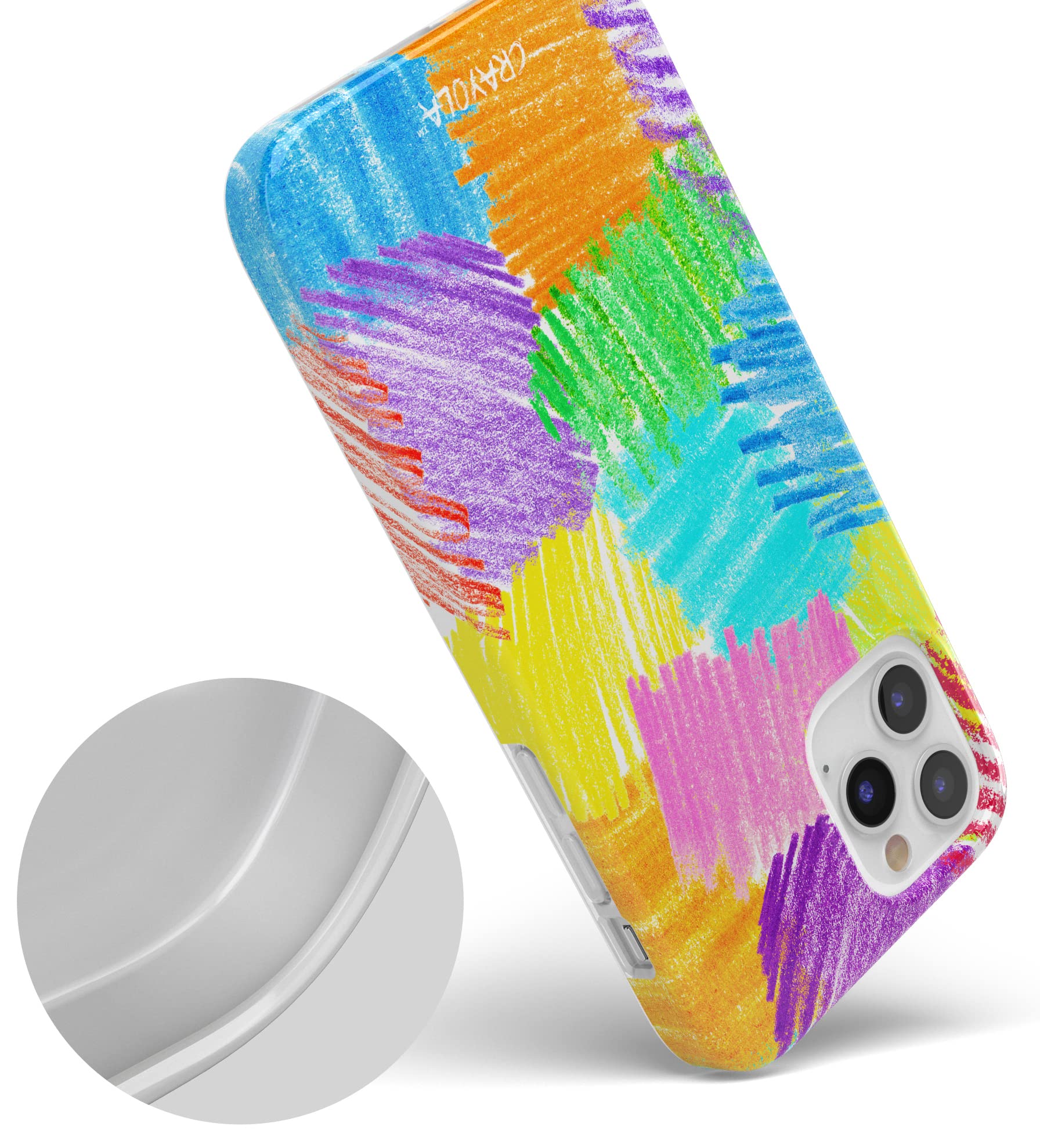 Casely Iphone 12 Pro Max Case | Scribble Me That | Crayola Rainbow Pencil Case