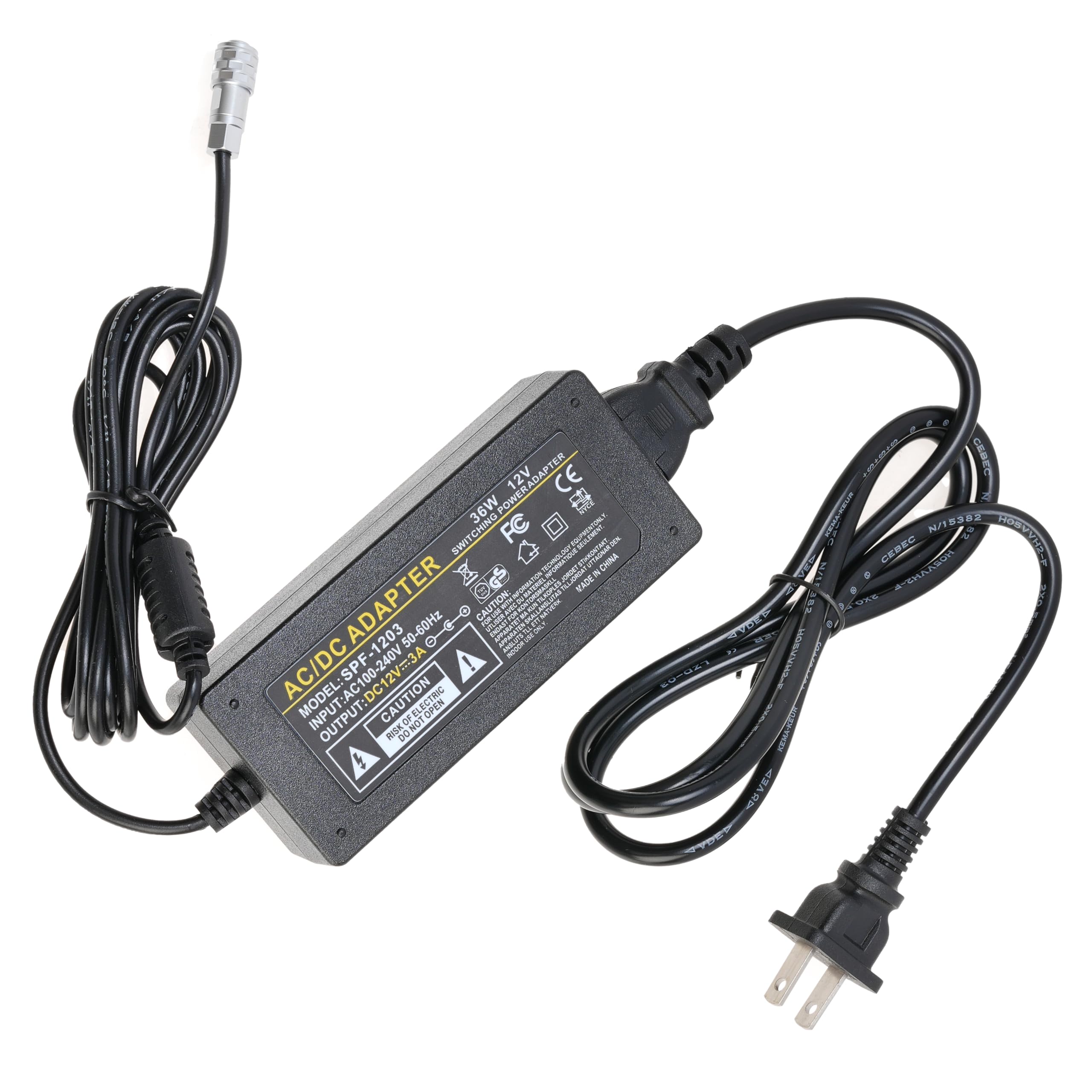 Fotga Ac Power Adapter Cable 12V 3A Output For Blackmagic Pocket Cinema Camera 4K 6K Pro G2 Bmpcc 4K 6K Pro G2 Bmcc 6K