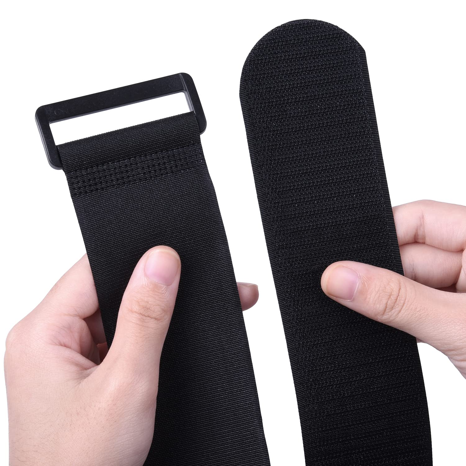 Extra Large 4 Pack 2 X 37 Inches Hook And Loop Strap, Reusable Fastening Cable Tie Down Straps By Wisdompro   Reusable, Durable