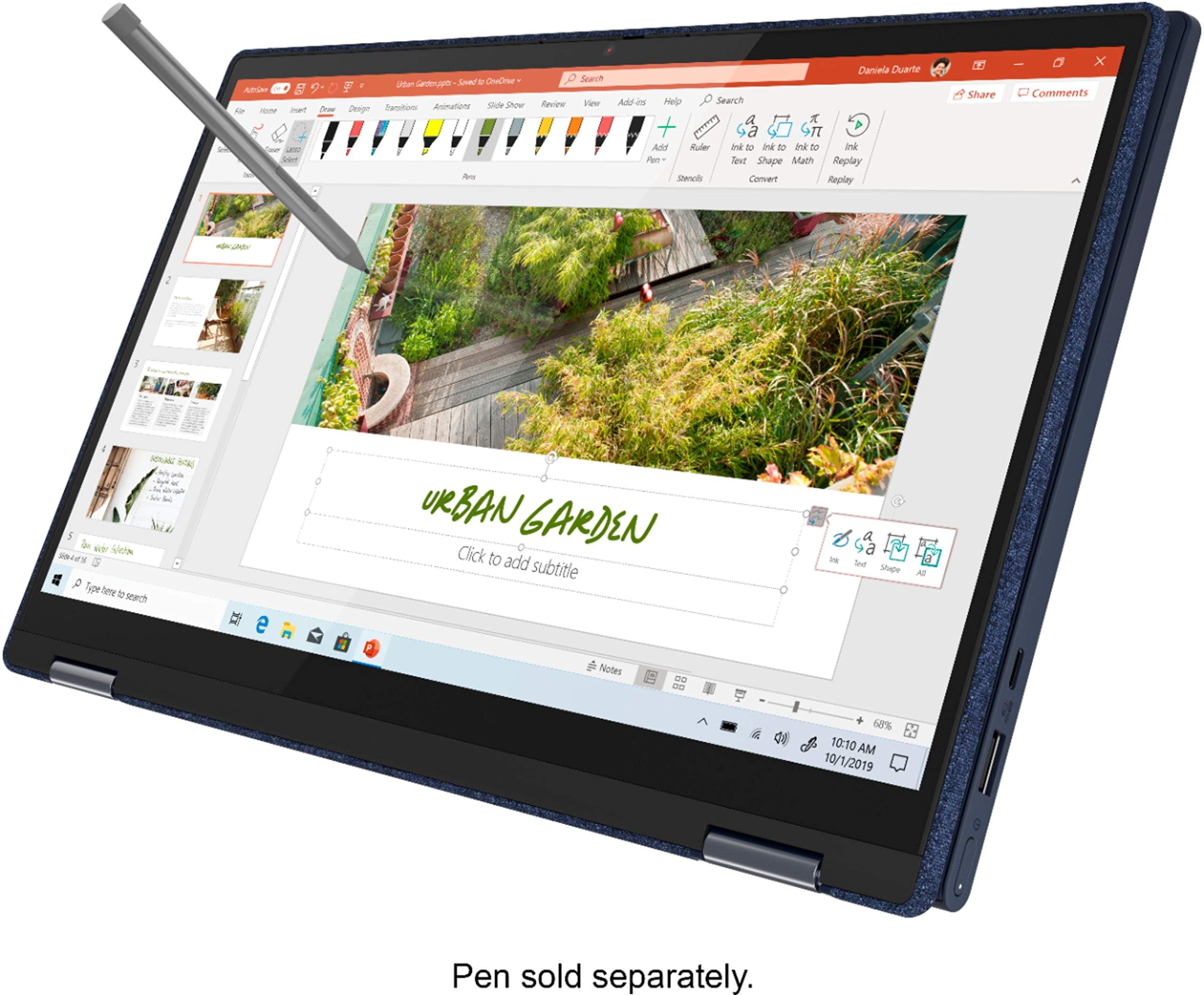 Lenovo Yoga 6 13.3 2-In-1 13.3 Touch Screen Laptop - Amd Ryzen 5-8Gb Memory - 256Gb Ssd - Abyss Blue Fabric Cover