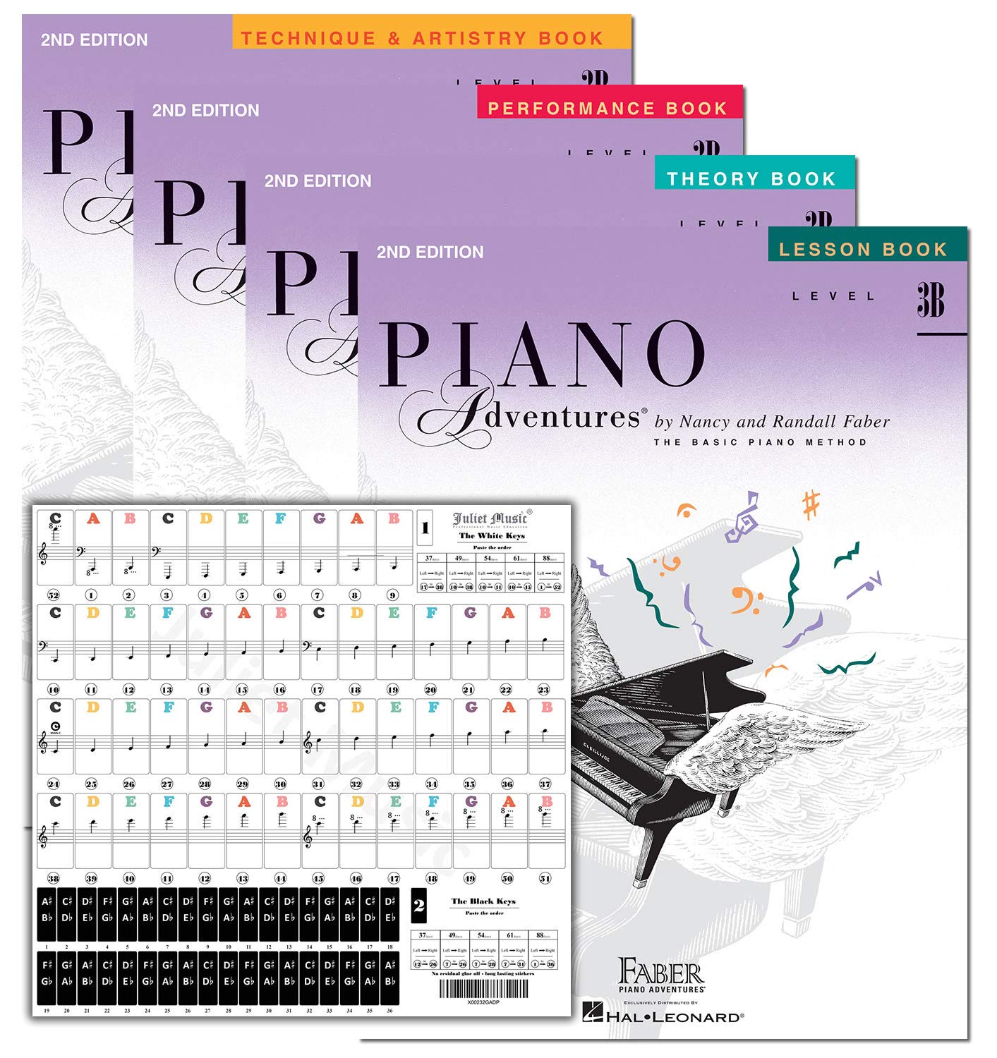 Piano Adventures Level 3B Learning Set By Nancy Faber - Lesson, Theory, Performance, Technique & Artistry Books & Juliet Music P