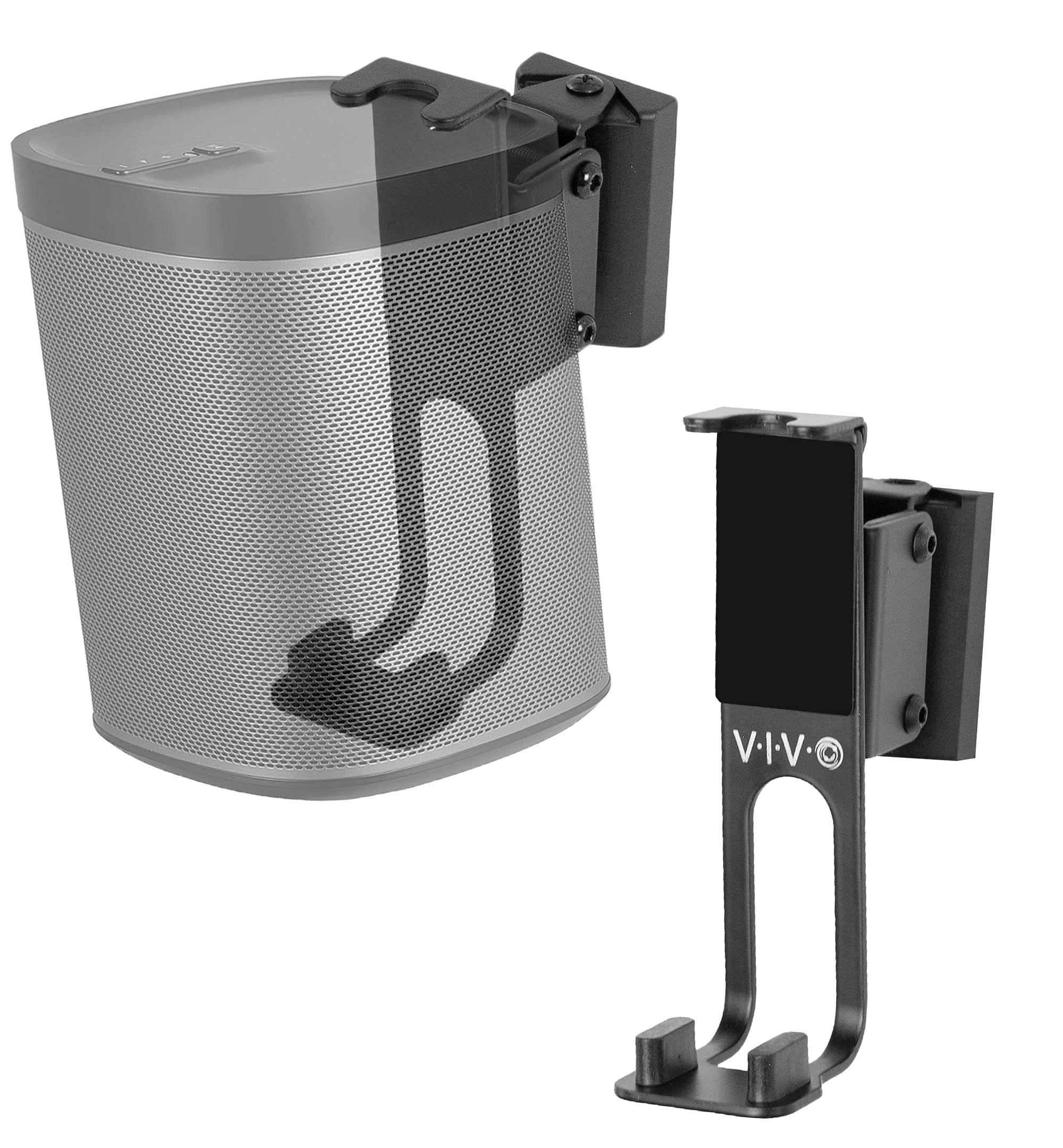 Vivo Dual Wall Mount Brackets Designed For Sonos One, Sl, And Play:1 Audio Speakers, Adjustable Mounting For 2 Sonos Speakers, B