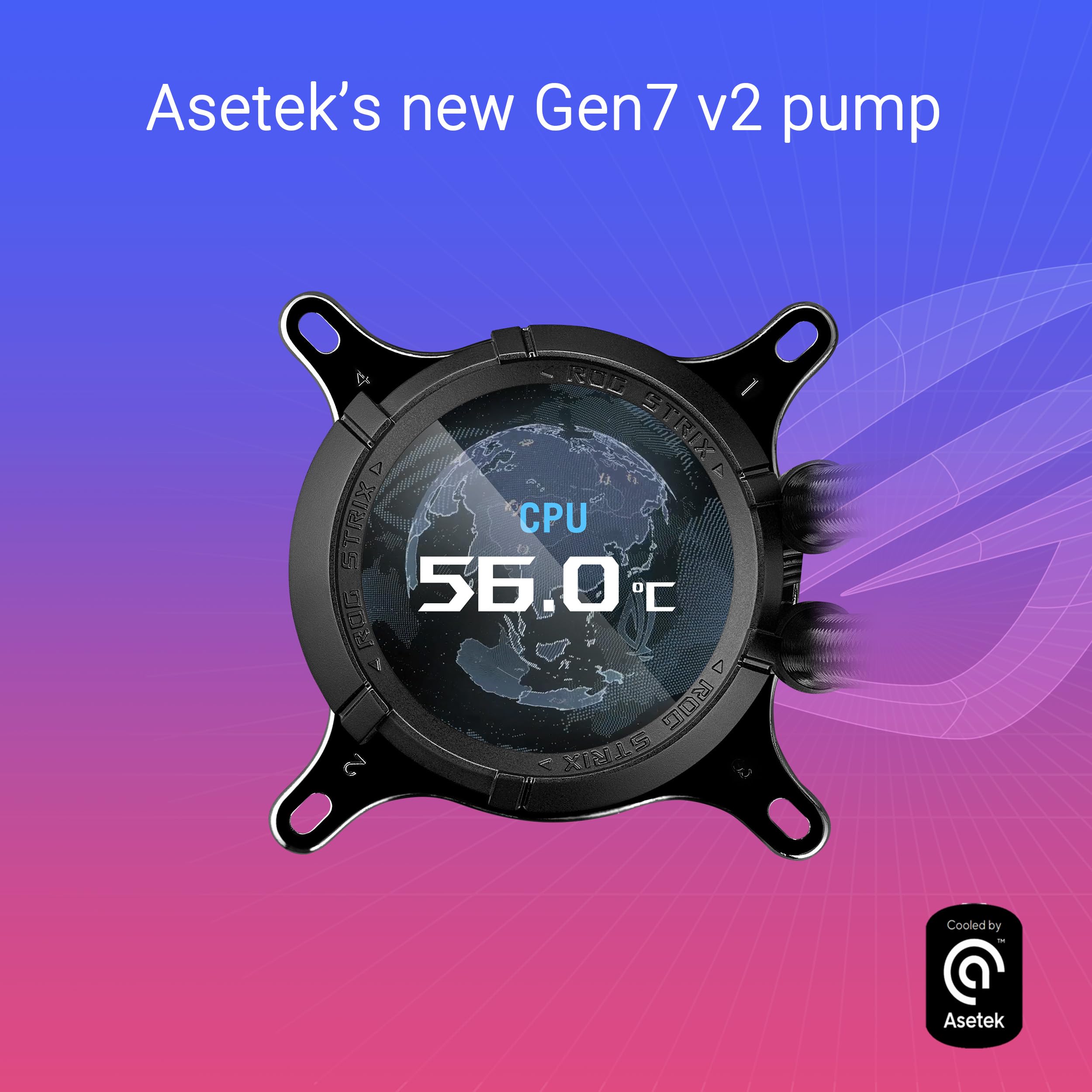 Asus Rog Strix Lc Iii 360 Argb Lcd All In One Cpu Liquid Cooler   Intel Lga 1700, 1200, 115X   Amd Socket Am4, Am5   With 2.1''