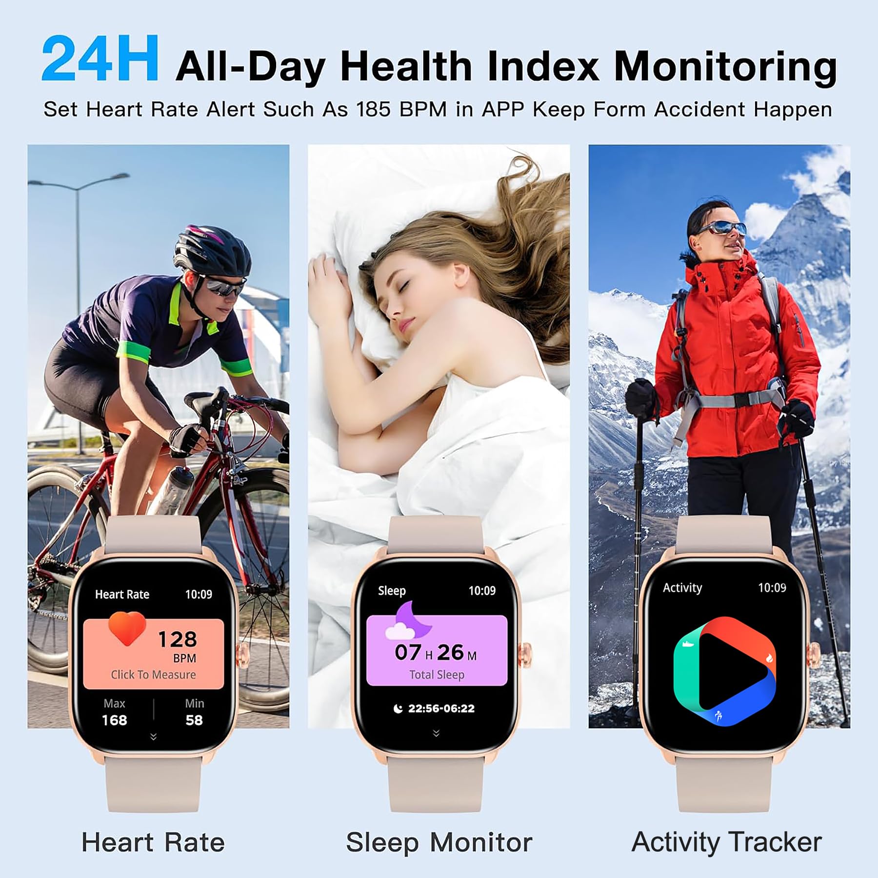 Bribejat Smart Watch For Women Men(Answer/Make Call), Hd 1.95 Zinc Alloy Case Smartwatch, Waterproof Fitness Tracker Pedometer