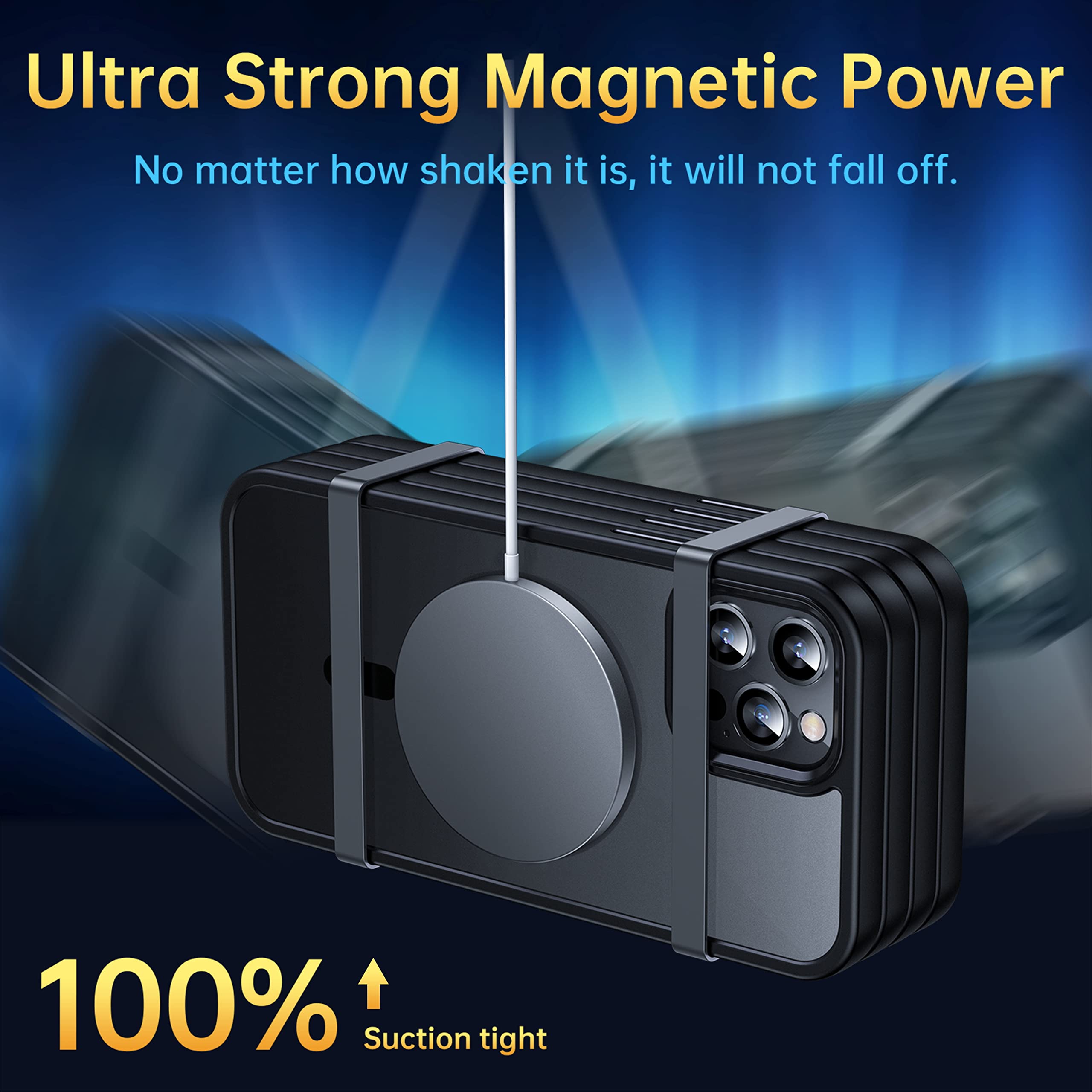 Casequue Magnetic For Iphone 12 Case/Iphone 12 Pro Case, [Military Grade Drop Tested] [Compatible With Magsafe] Shockproof Trans