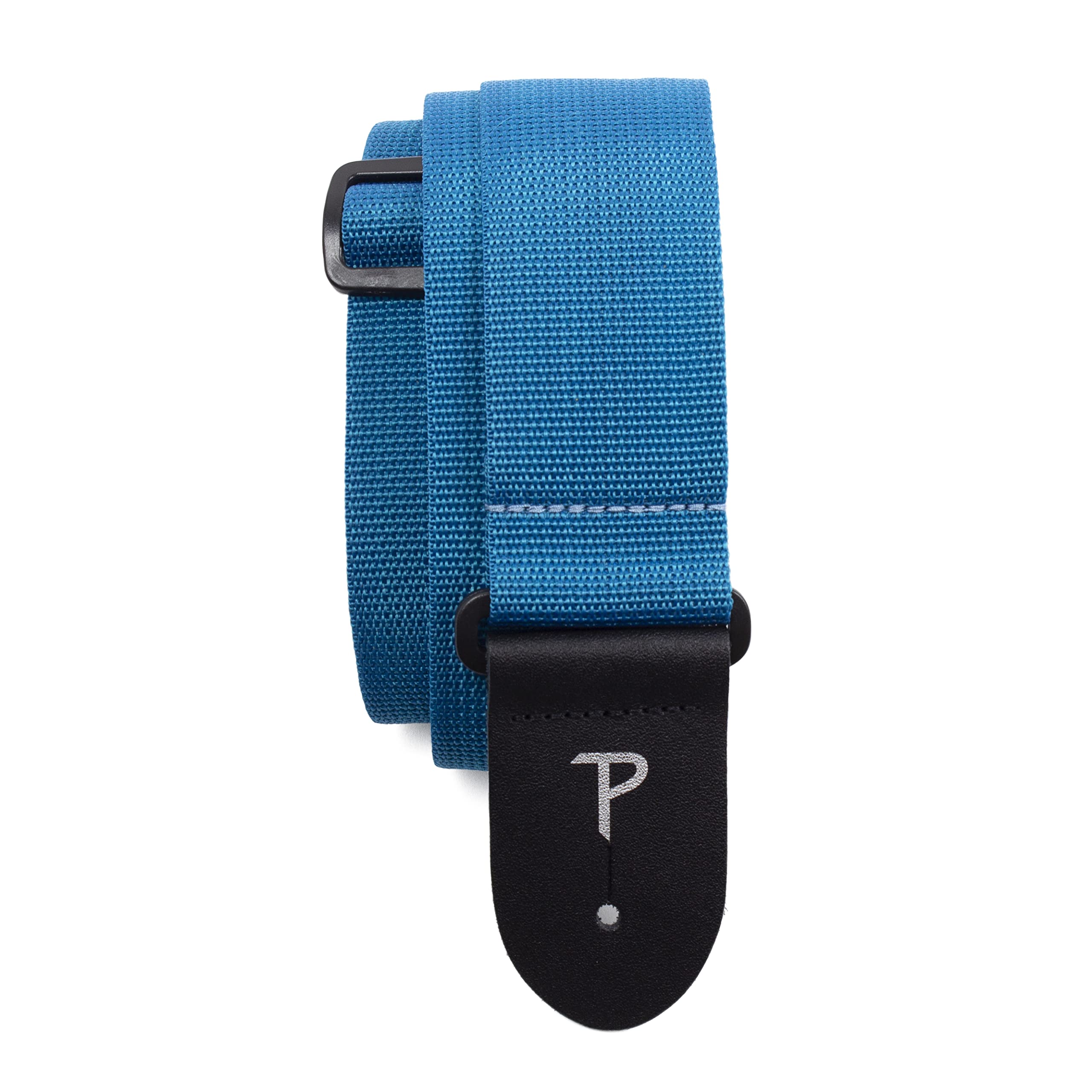Perris Leathers Ltd Guitar StrapNylon Blue Leather EndsAdjustable For Acoustic/Electric/Bass Guitars (NWS20959)