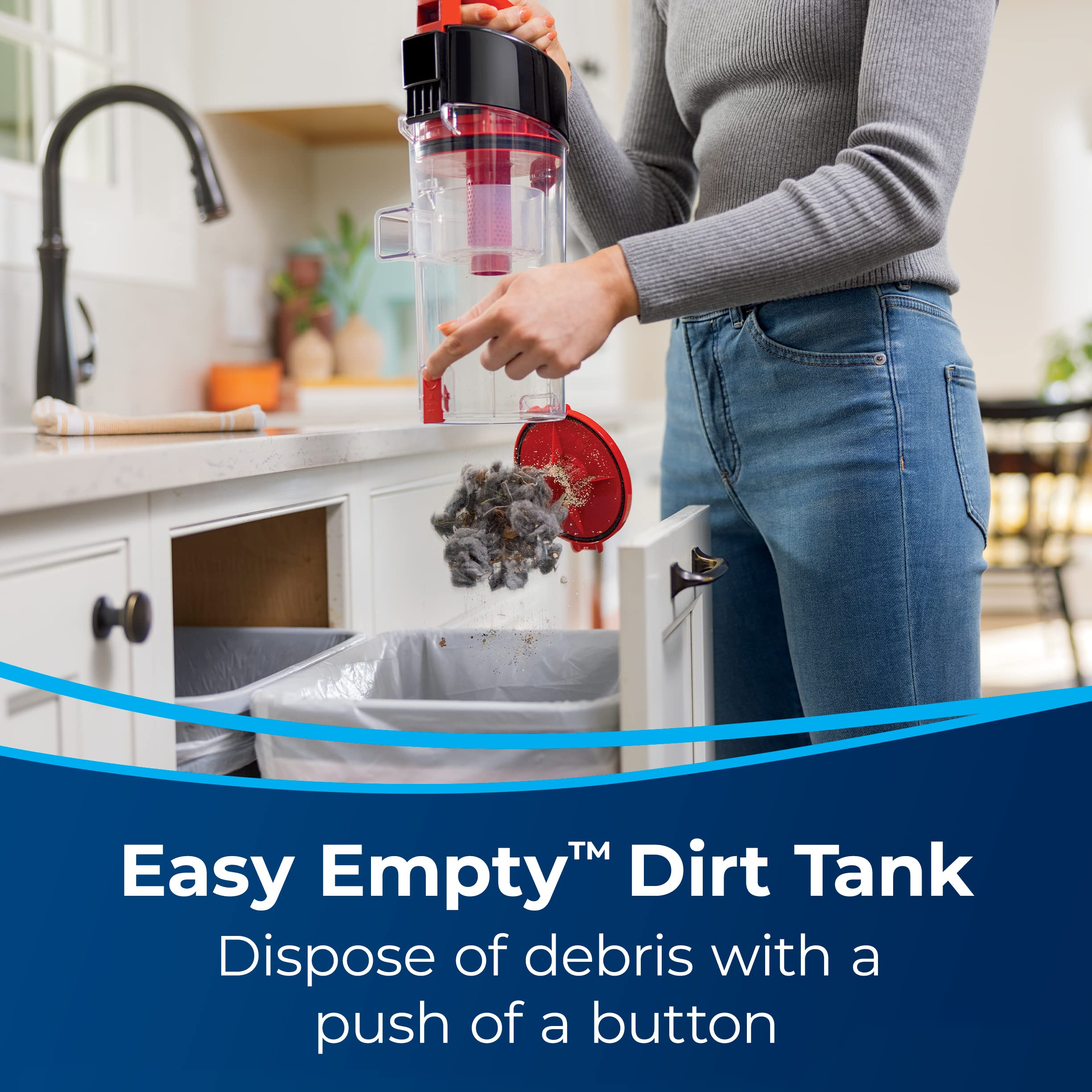 Bissell Cleanview Compact Upright Vacuum, Fits In Dorm Rooms & Apartments, Lightweight With Powerful Suction And Removable Exten