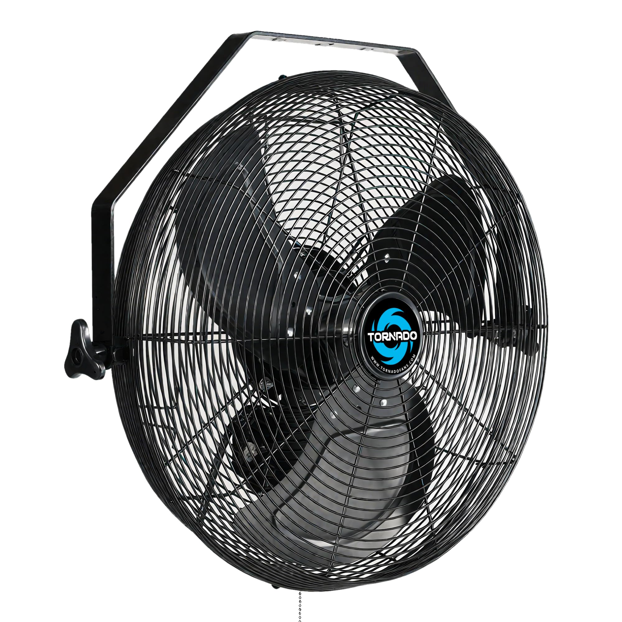Tornado 18 Inch Outdoor Rated IPX4 Water-Resistant High Velocity Metal Industrial Wall Mounted Fan For Commercial, Industrial, R