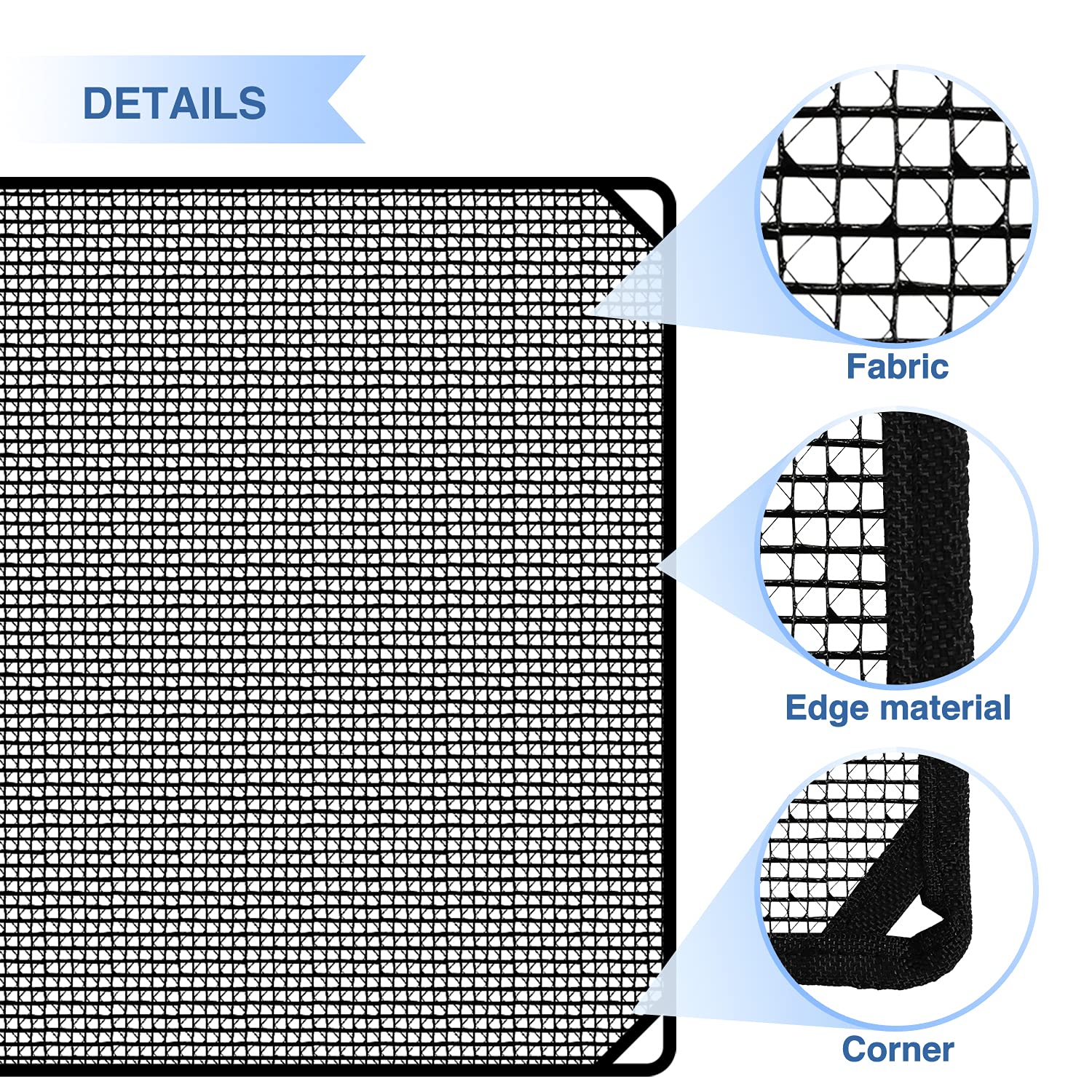 E&K 32''X32'' Outdoor Ac Unit Cover Air Conditioner Compressor Mesh Top Cover For Outside With Bungee Cords Protect From Leaf Du