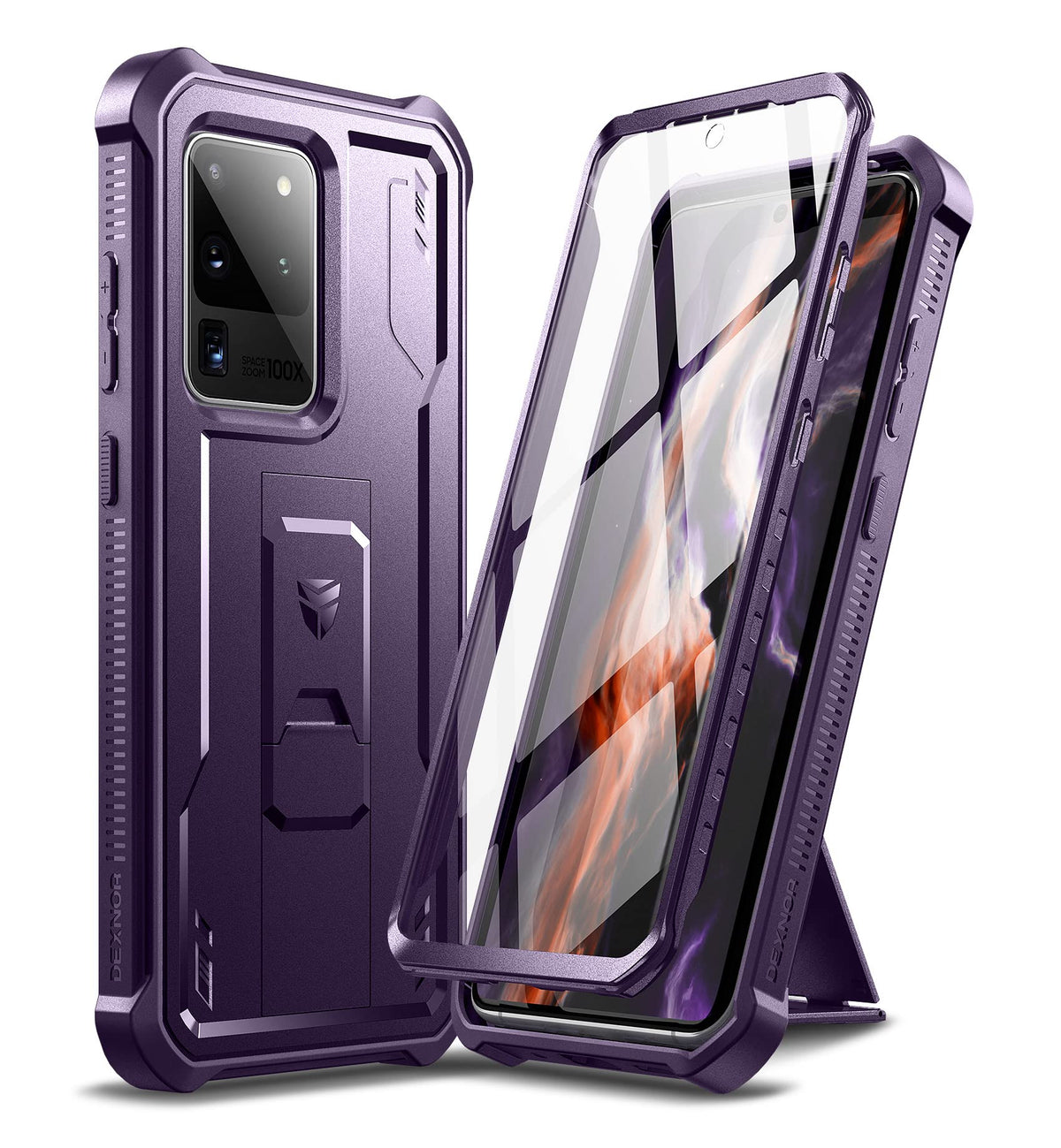 Dexnor Full Body Case For Samsung Galaxy S20 Ultra/6.9 Inches, [Built In Screen Protector And Kickstand] Heavy Duty Military Pro