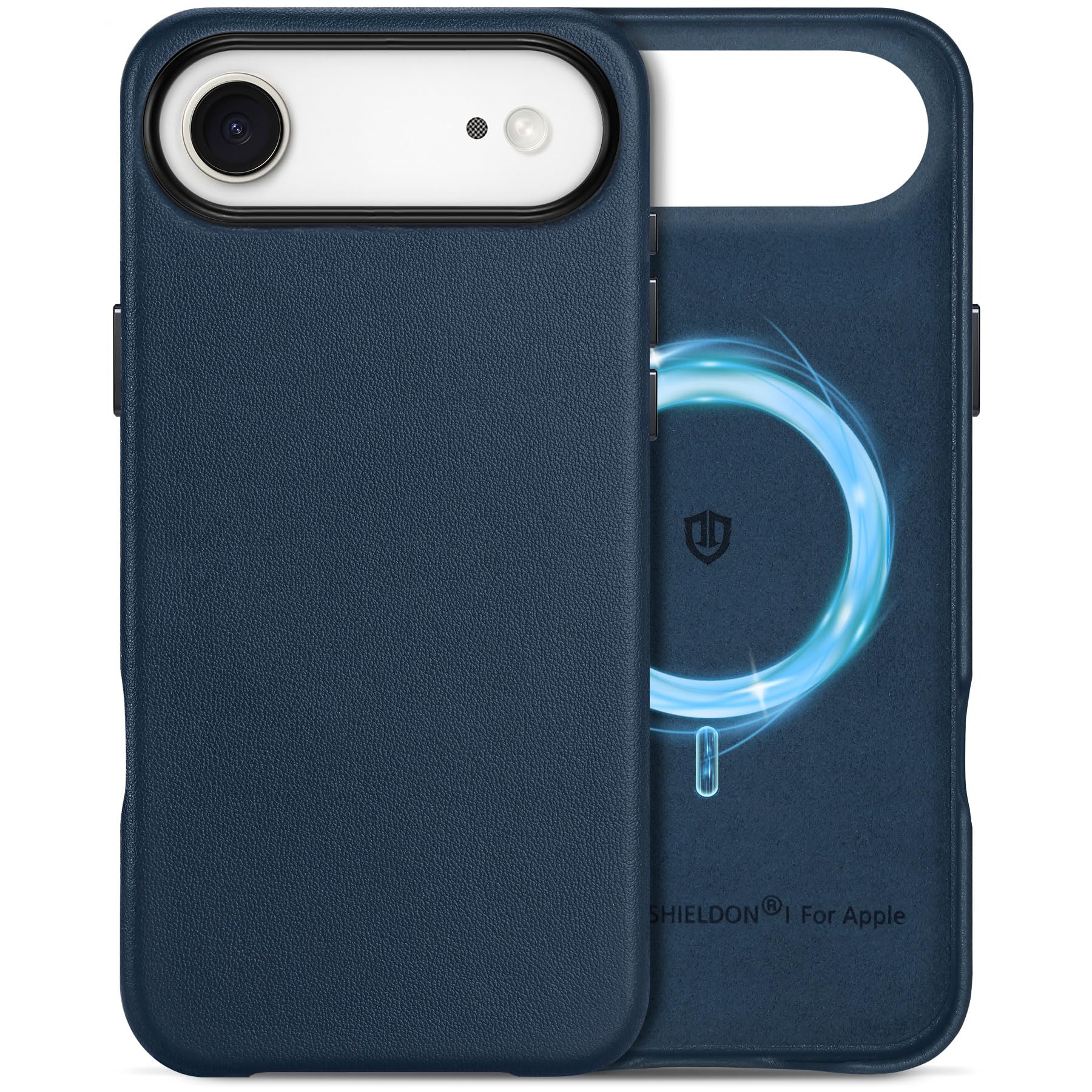 SHIELDON Genuine Leather Case for iPhone Air 6.5 Inch 2025, Compatible with Magsafe, Magnetic Wireless Charging, Slim Fit, Non-S