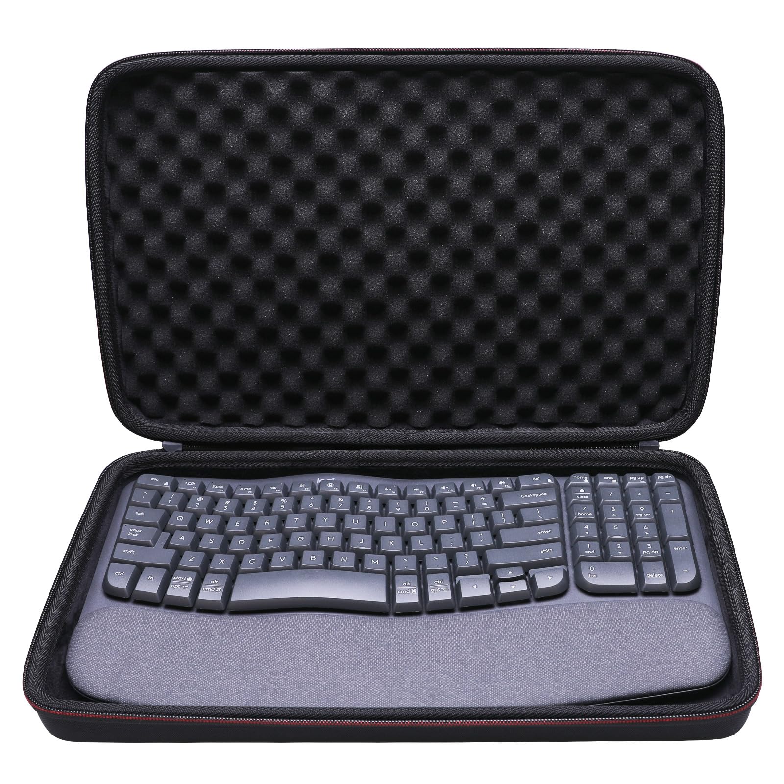Ltgem Case Compatible With Logitech Wave Keys Mk670 Combo Ergonomic Keyboard, Black