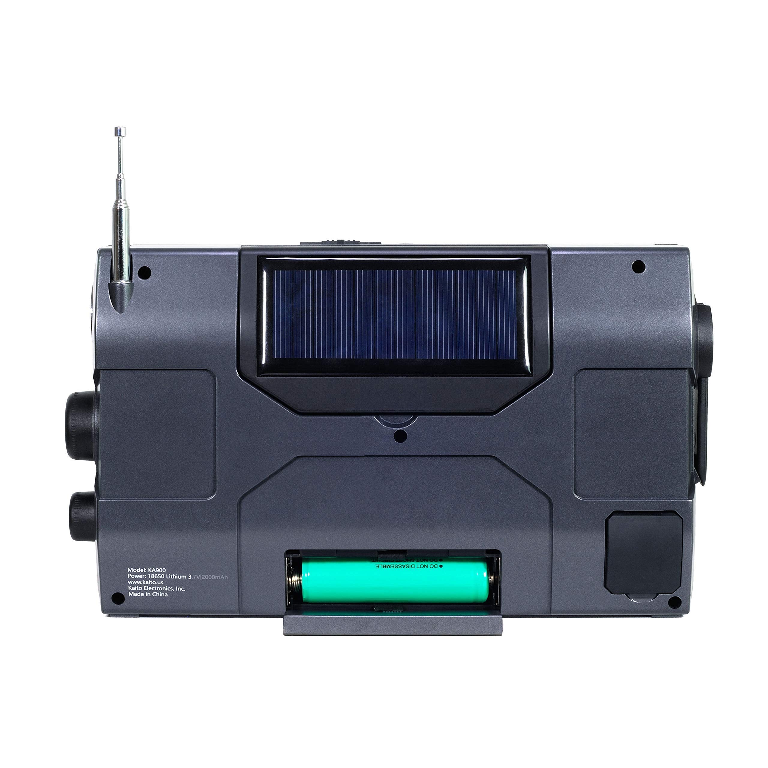 Kaito Emergency Radio Voyager Max Ka900 Digital Solar Dynamo Crank Wind Up Am/Fm/Sw & Noaa Weather Stereo Radio Receiver With Bl