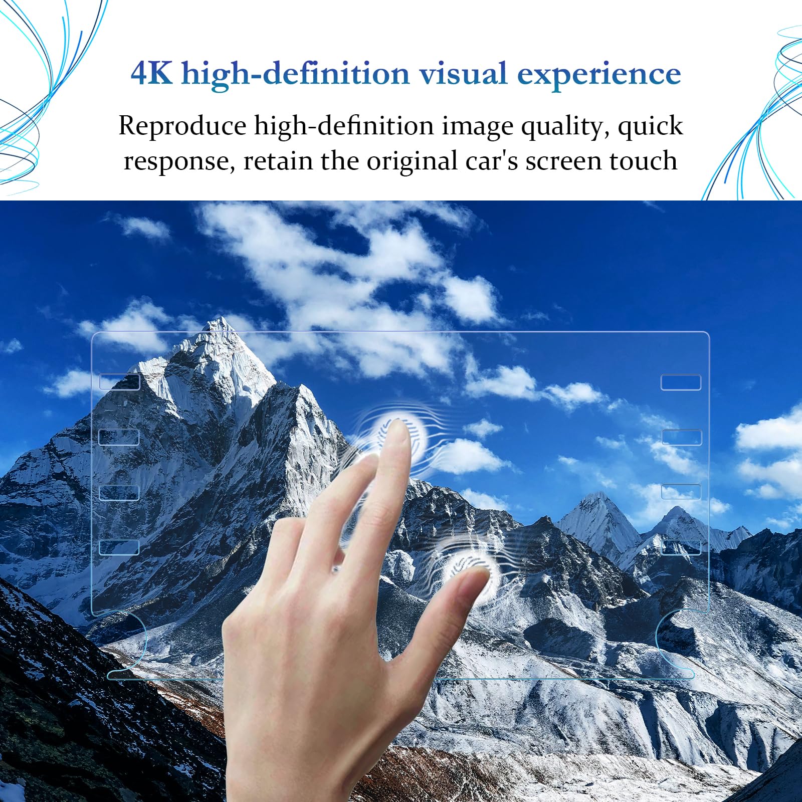 Sktu Screen Protector For 2020 2021 2022 Toyota Highlander 8 Inch Navigation Highlander 2022 Accessories Tempered Glass 9H Hardness Anti Scratch Hd Clear