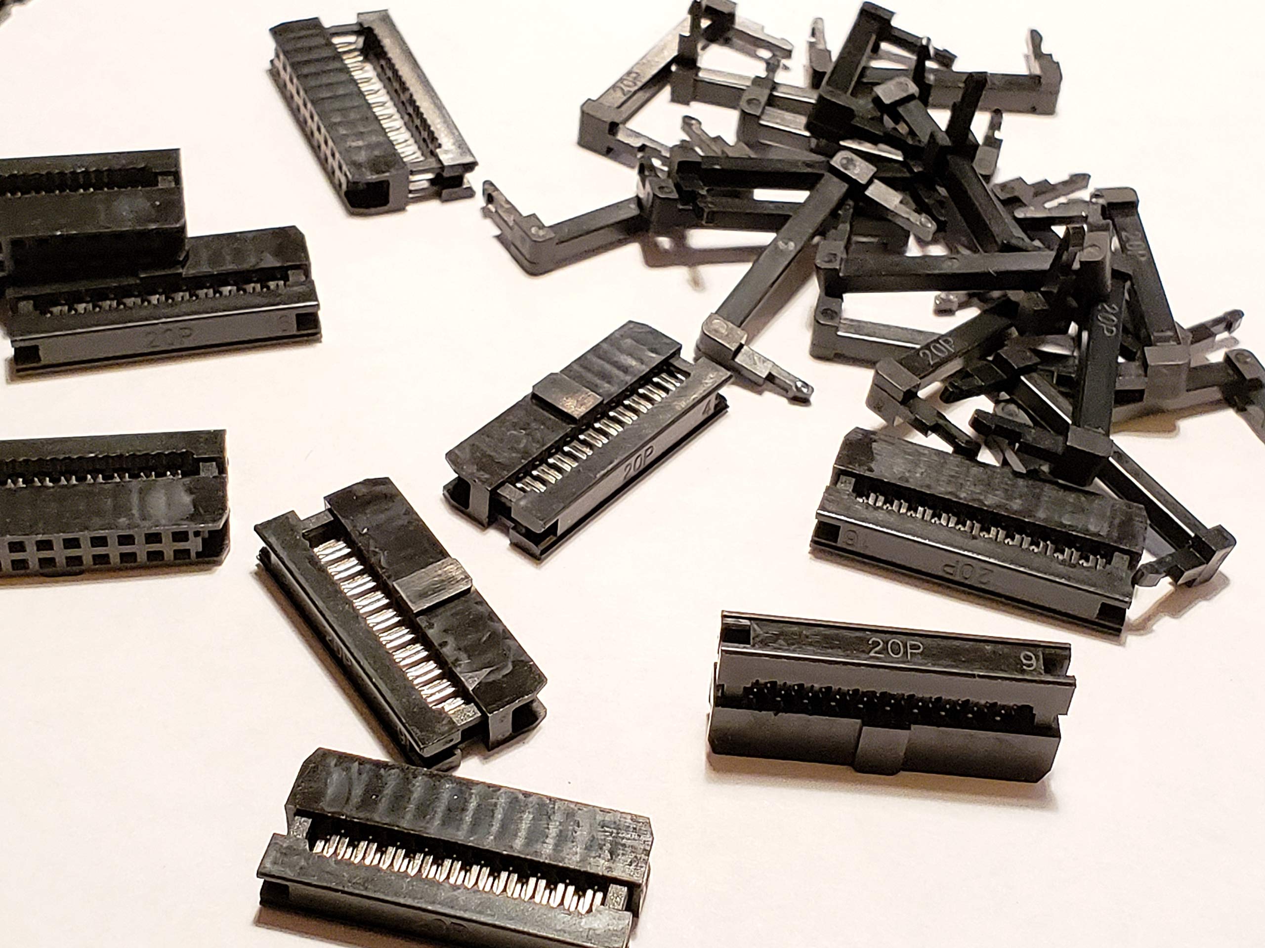 Connectors Pro 25 Pk 2X10 20 Pins 2Mm 0.079'' Pitch Dual Row Idc Socket For 1Mm Flat Ribbon Cable, 25 Pack