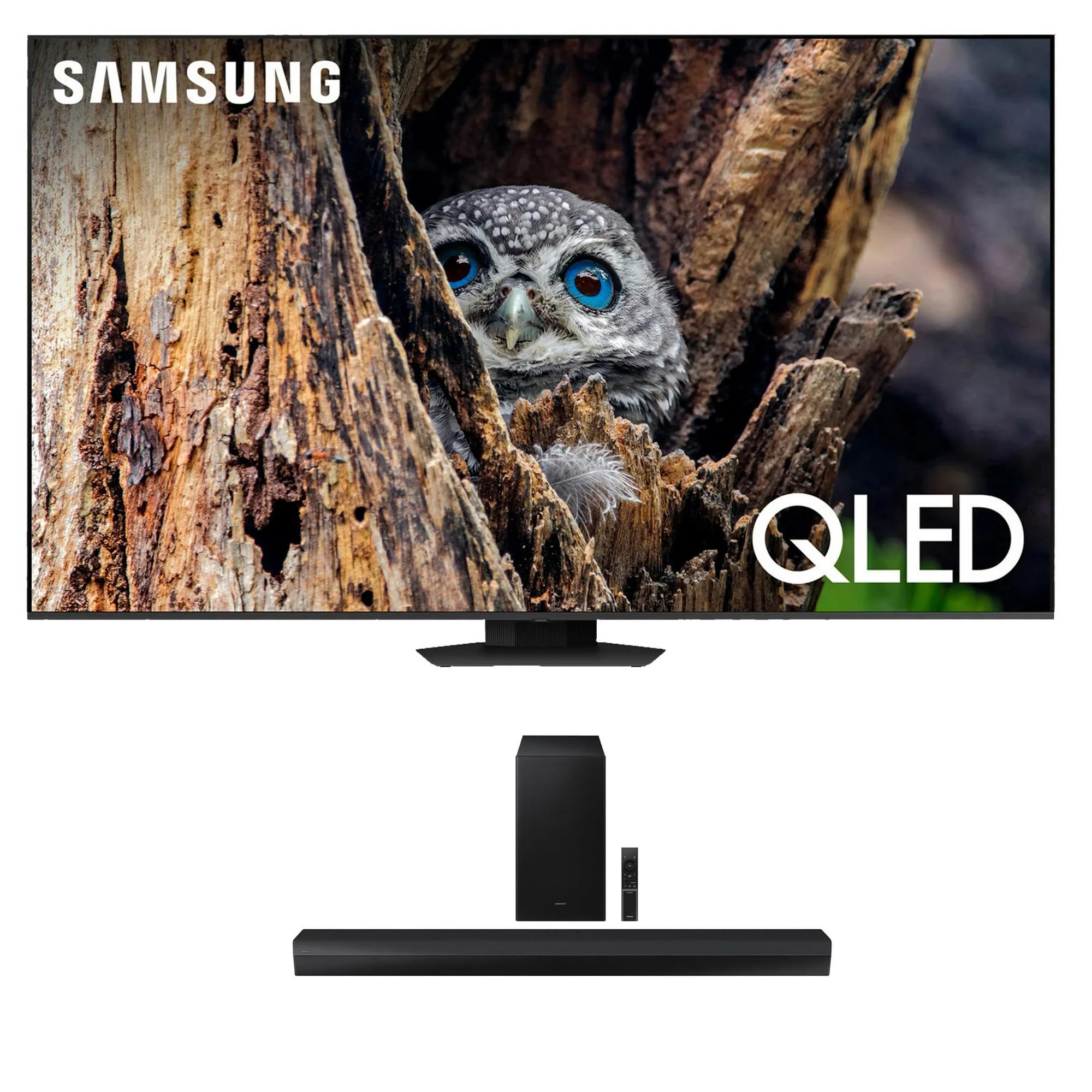 Samsung Qn85Q80Dafxza 85 Inch Qled 4K Quantum Hdr Plus Smart Tv With A Hw-B750D 5.1Ch Soundbar And Subwoofer With Dolby Digital 