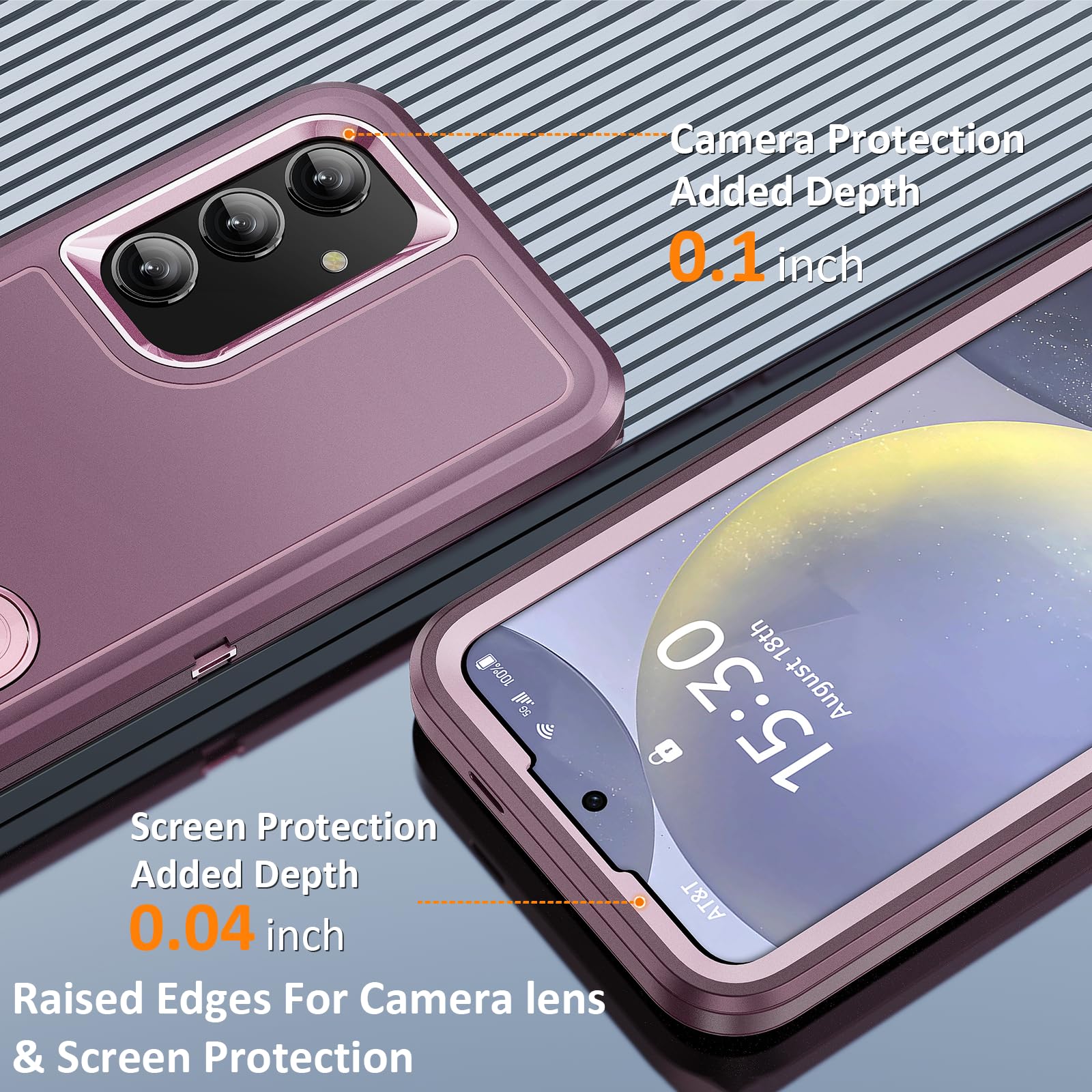 Bahahoues For Samsung Galaxy S24 Case For Samsung S24 Phone Case With Built In Kickstand, Shockproof/Dustproof/Drop Proof Milita