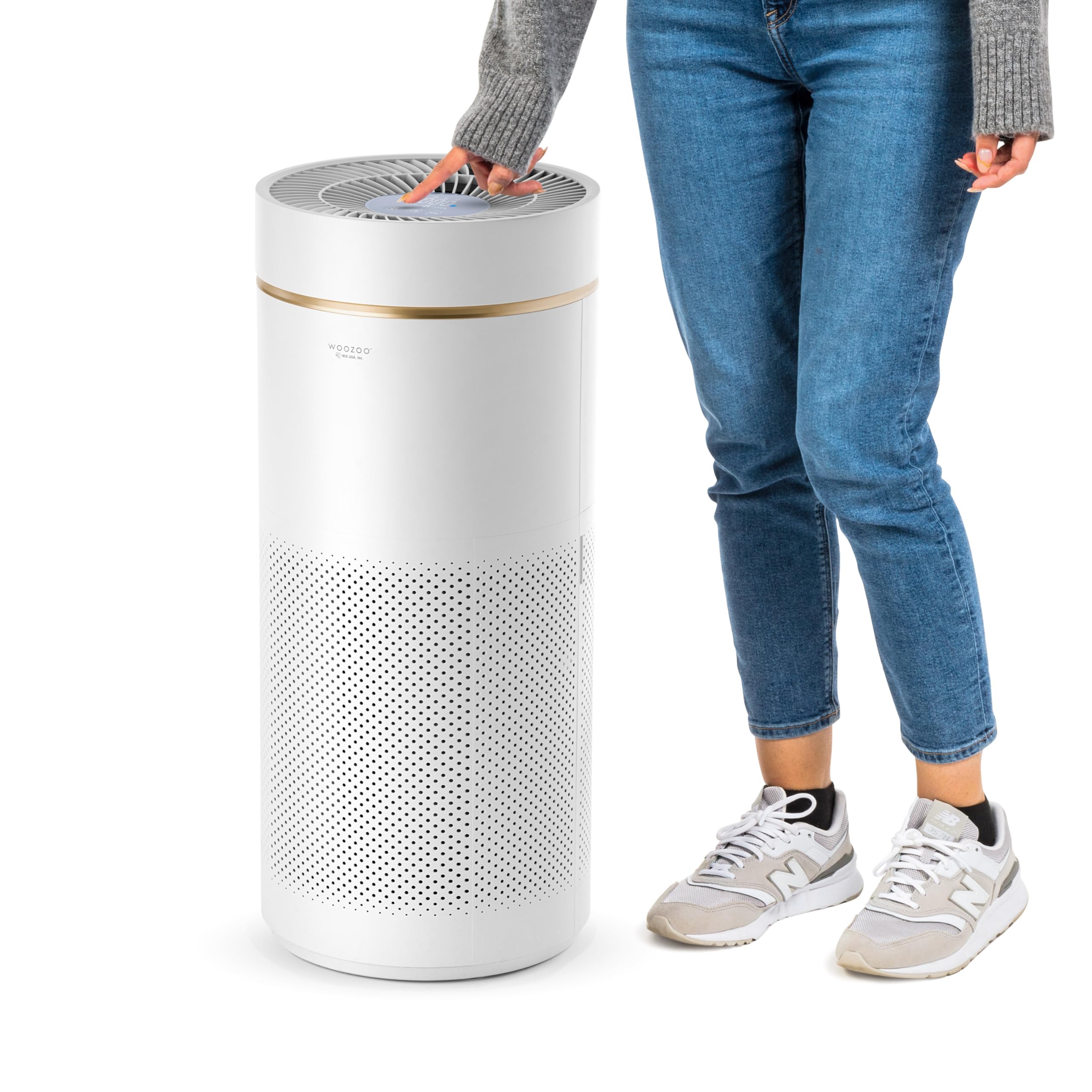 Iris Usa Woozoo Air Purifier For Home Large Rooms Bedroom With H13 True Hepa Filter, Remove Up To 99.97% Of Particles Pollen Pet