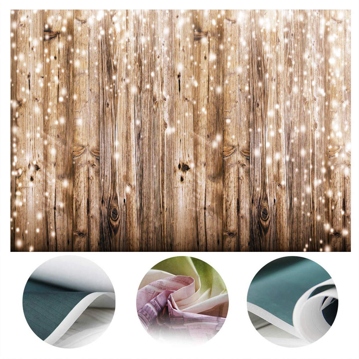 Sjoloon Rustic Wood Vinyl Photography Backdrop Nostalgia Wood Floor Photo Backdrop Baby Newborn Photo Studio Props Jlt10359 (7X5