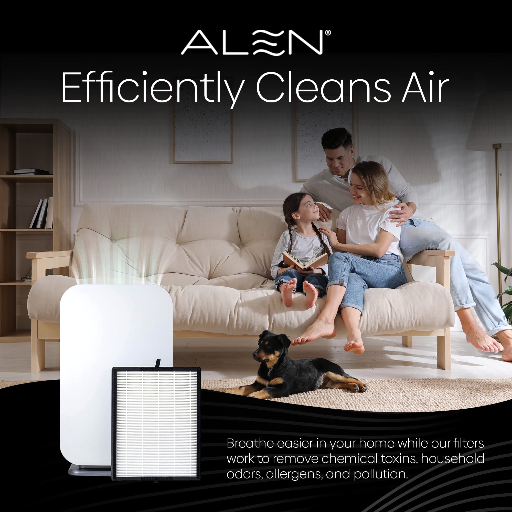 Alen Air Filter B4 Fresh Replacement Hepa Filter For Breathesmart 45I & Flex Air Purifier   Captures Allergens & Mold + Odors &