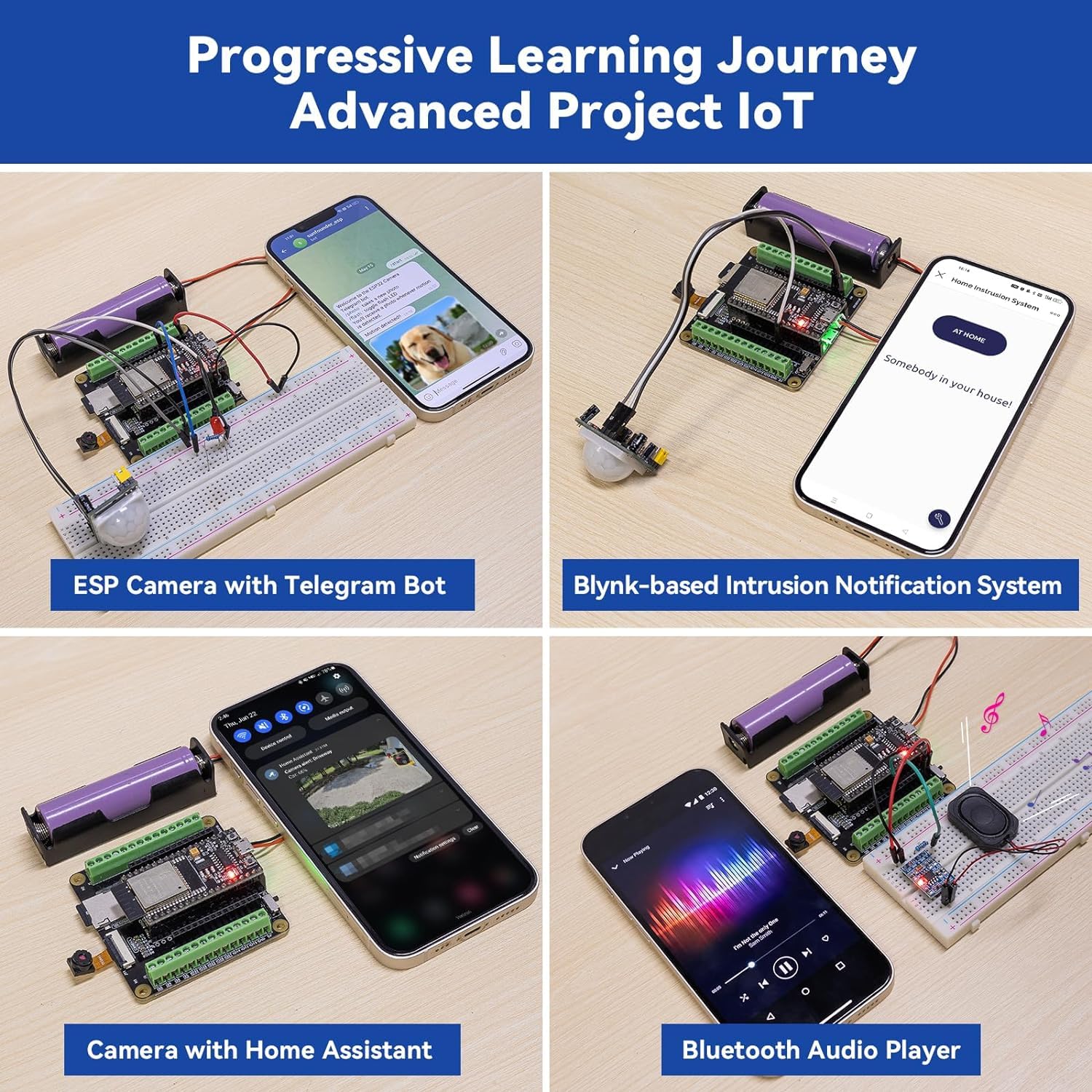 Sunfounder Esp32 Ultimate Starter Kit (Compatible With Arduino) Pinout Board With Esp32Cam, Wifi, Python C Scratch, Video Course